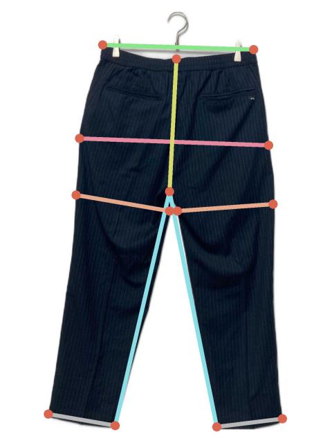 old Stussy ストライプ 綿パンツ 80s 中古・古着通販】stussy (ステューシー) ストライプパンツ ネイビー