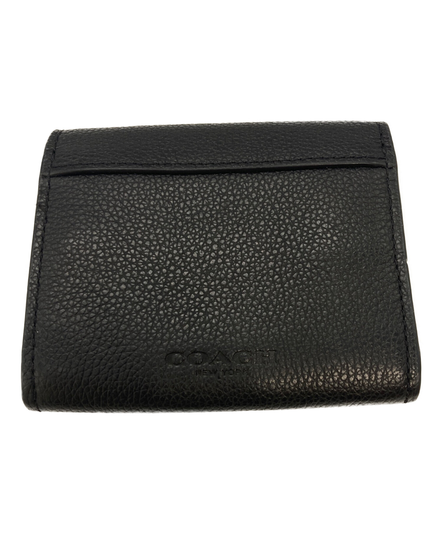 美品 コーチ ケース カードケース レザー お洒落 普段使い ブラック 中古・古着通販】COACH (コーチ) レザーカードケース ブラック