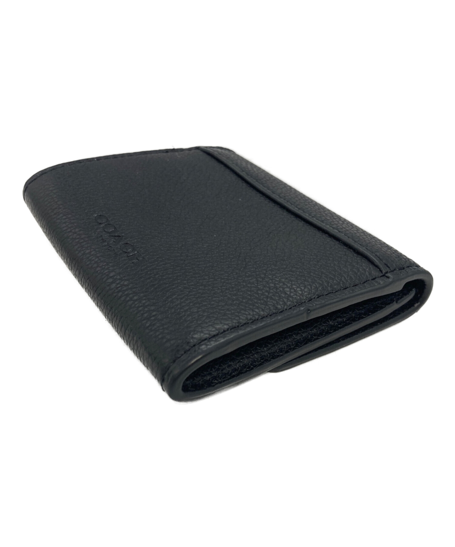 中古・古着通販】COACH (コーチ) レザーカードケース ブラック