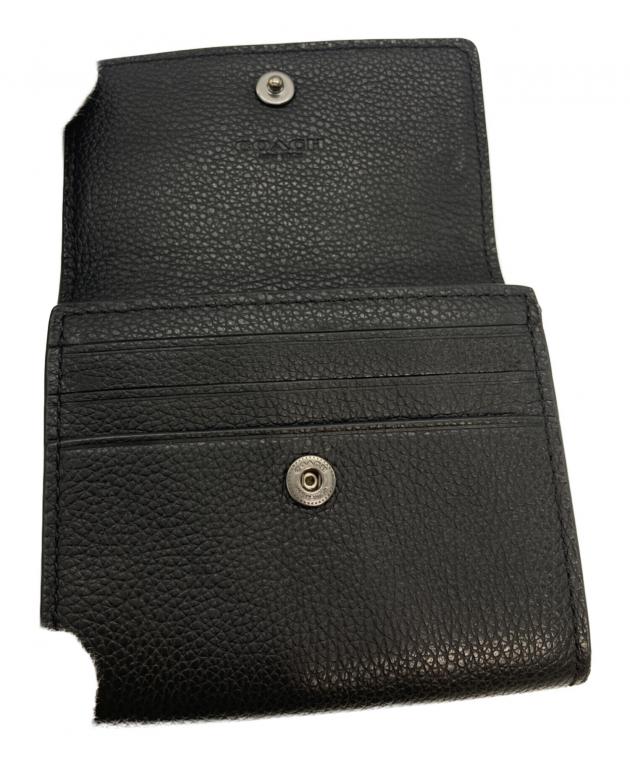 中古・古着通販】COACH (コーチ) レザーカードケース ブラック