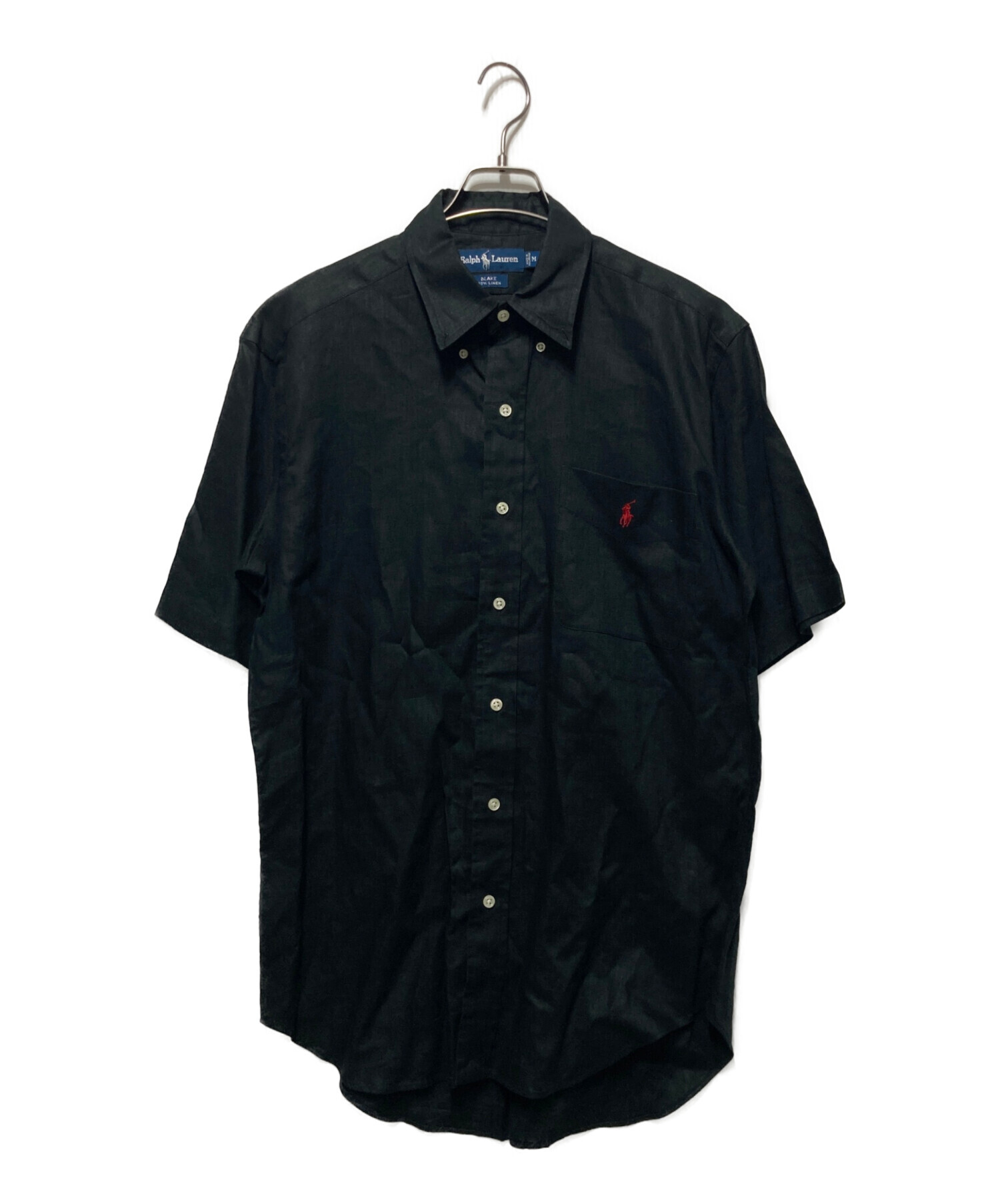 専用)ローレンラルフローレン　リネン　麻半袖シャツ　ブラック 中古・古着通販】RALPH LAUREN (ラルフローレン) リネン半袖シャツ