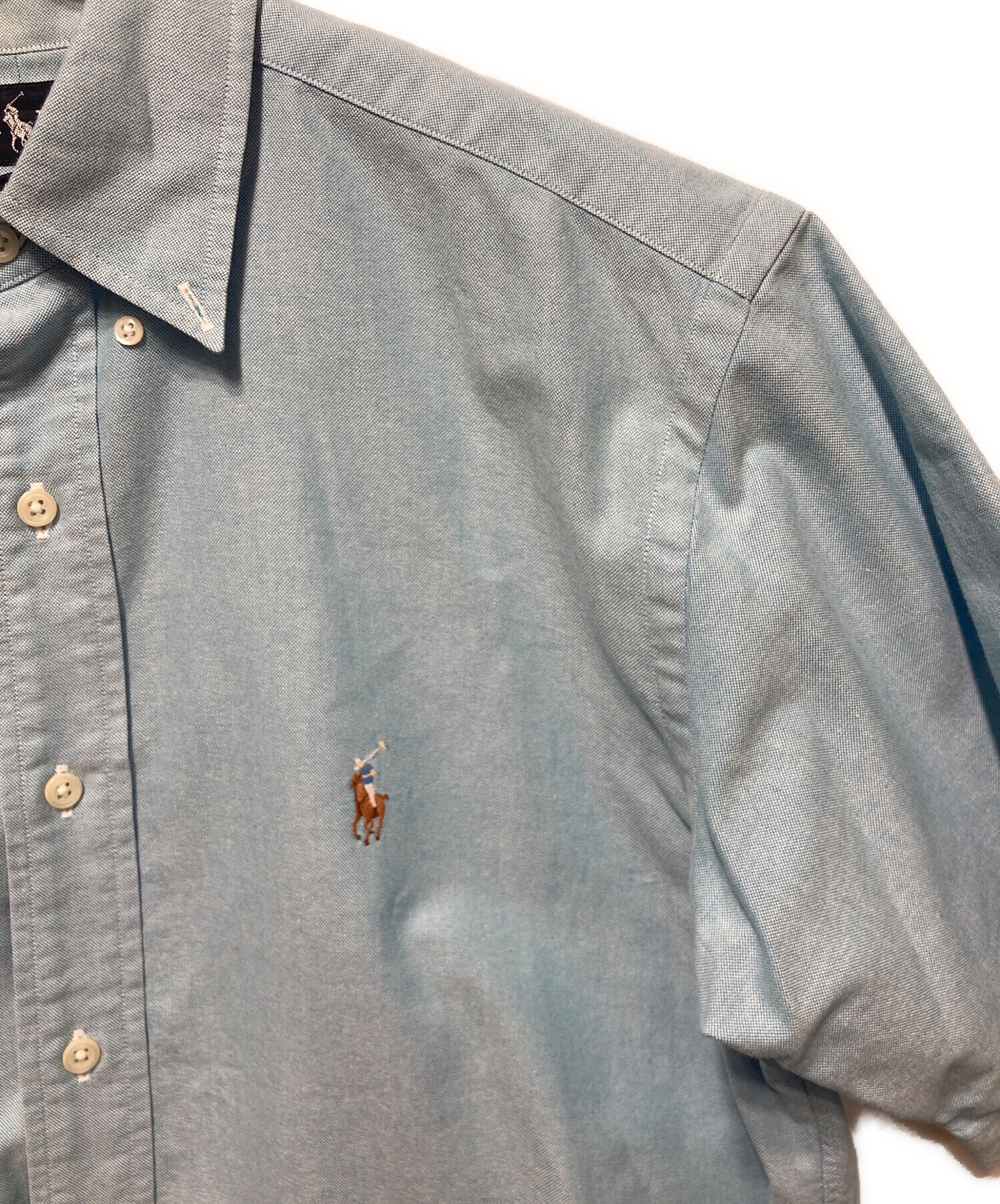 中古・古着通販】RALPH LAUREN (ラルフローレン) 半袖シャツ スカイ