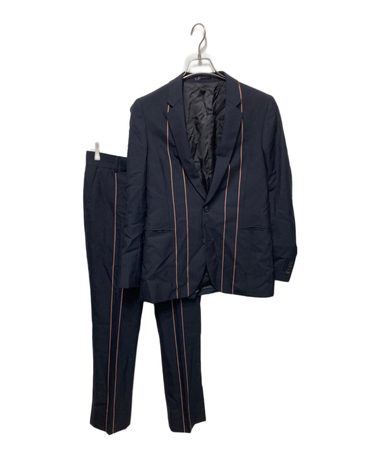 【じゅん】ポールスミス セットアップ 現行 ネイビー ストライプ Sサイズ 中古・古着通販】PAUL SMITH (ポールスミス) コントラストライン