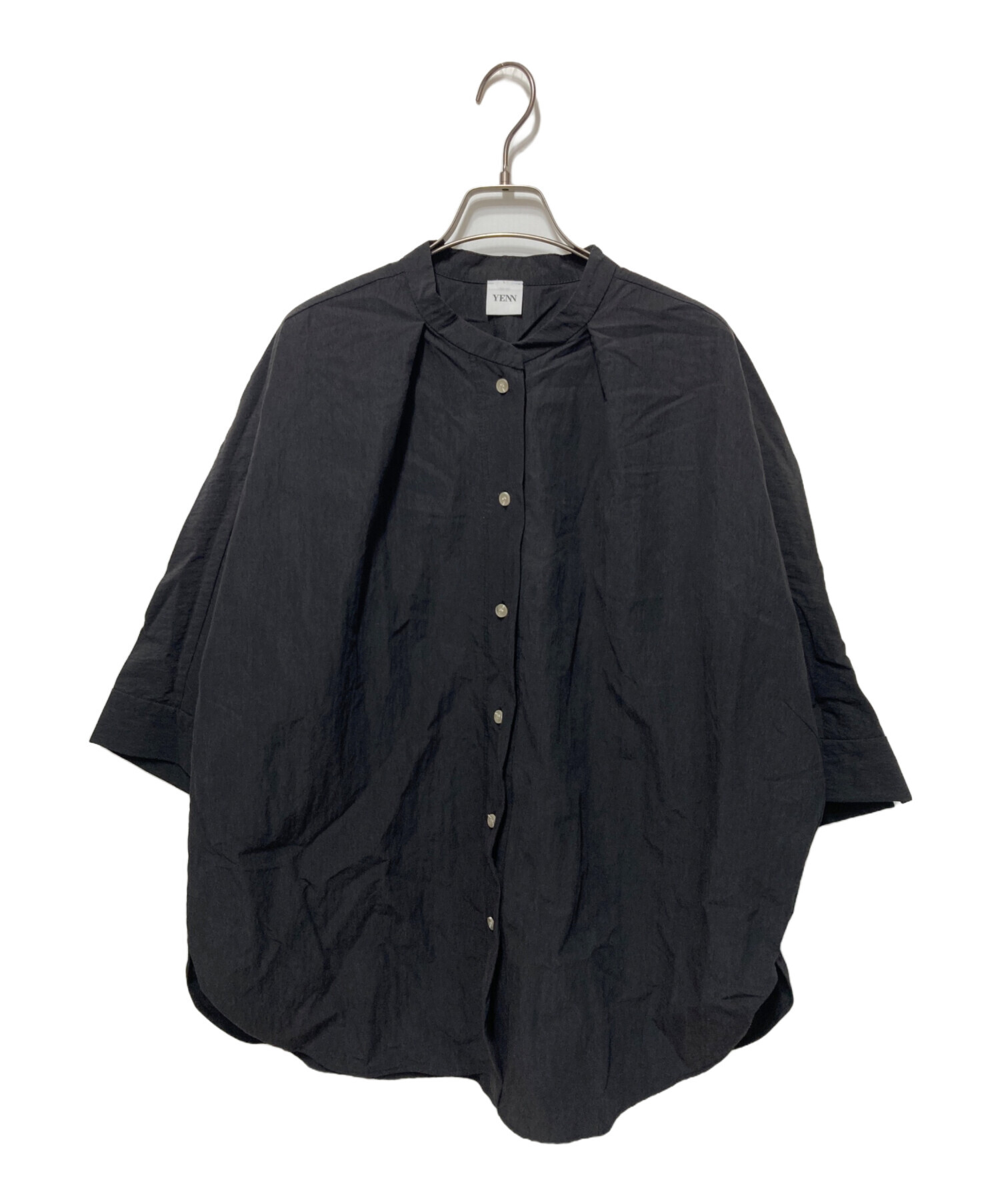 YENN ノーカラーシャツ 中古・古着通販】YENN (イエン) ROUND FORM SHIRT/ラウンドフォーム