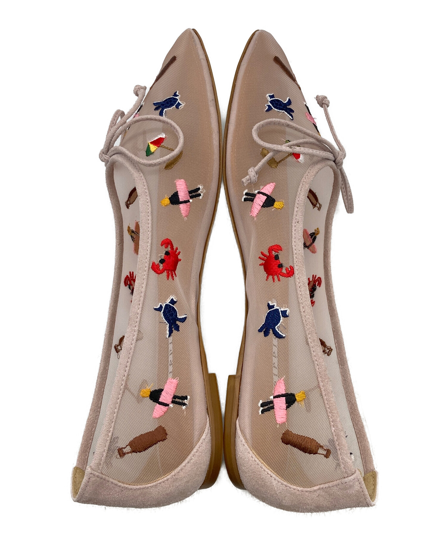 【値下】PIPPICHIC ピッピシックフラットシューズ ベージュ 中古・古着通販】Pippichic (ピッピシック) AMBER BLT SUMMER/フラット