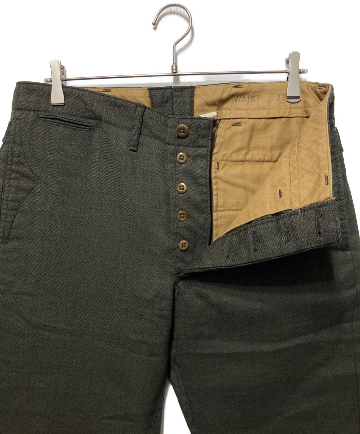 中古・古着通販】RRL (ダブルアールエル) トラウザーパンツ カーキ