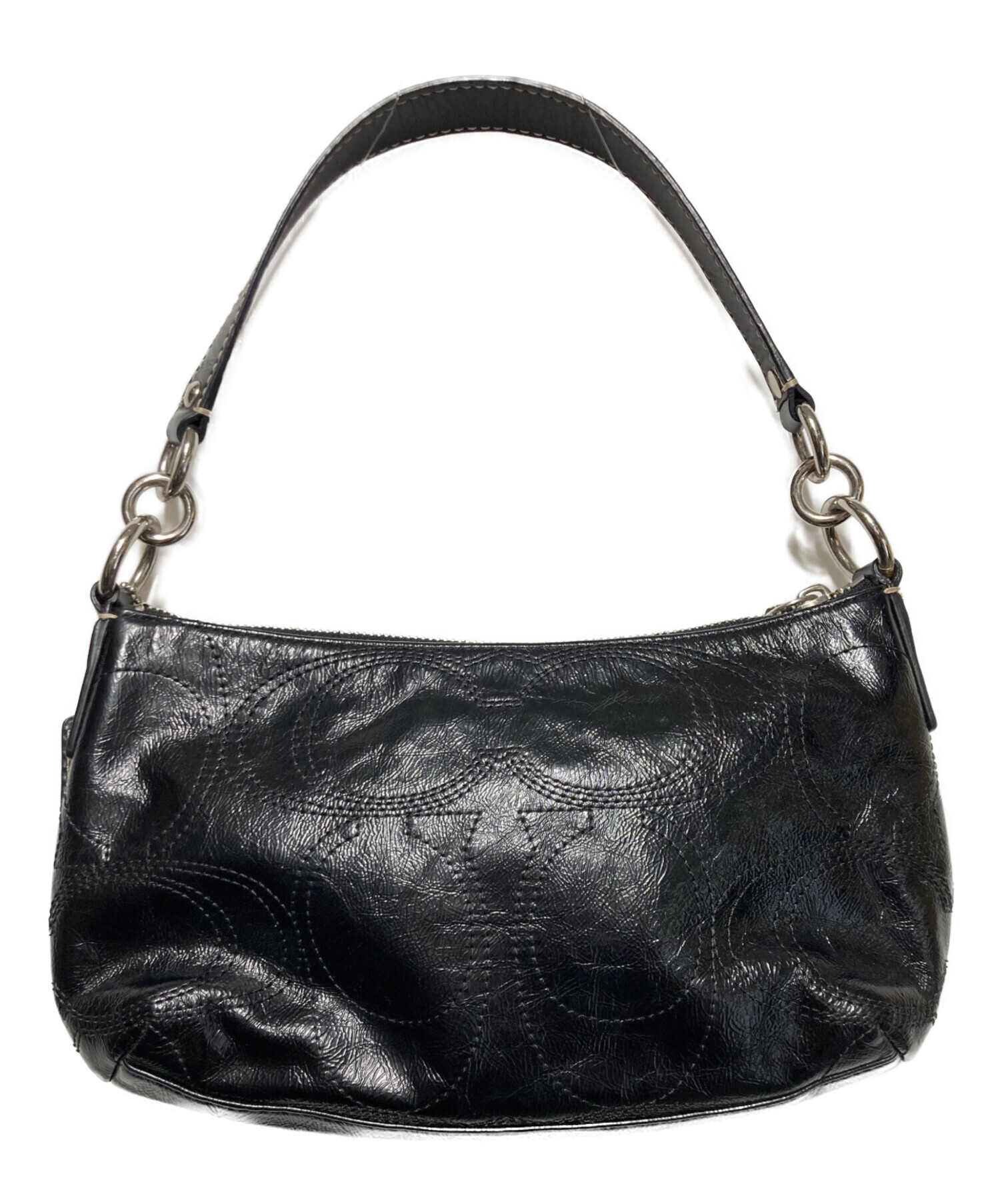 中古・古着通販】COACH (コーチ) ワンショルダーバッグ ブラック