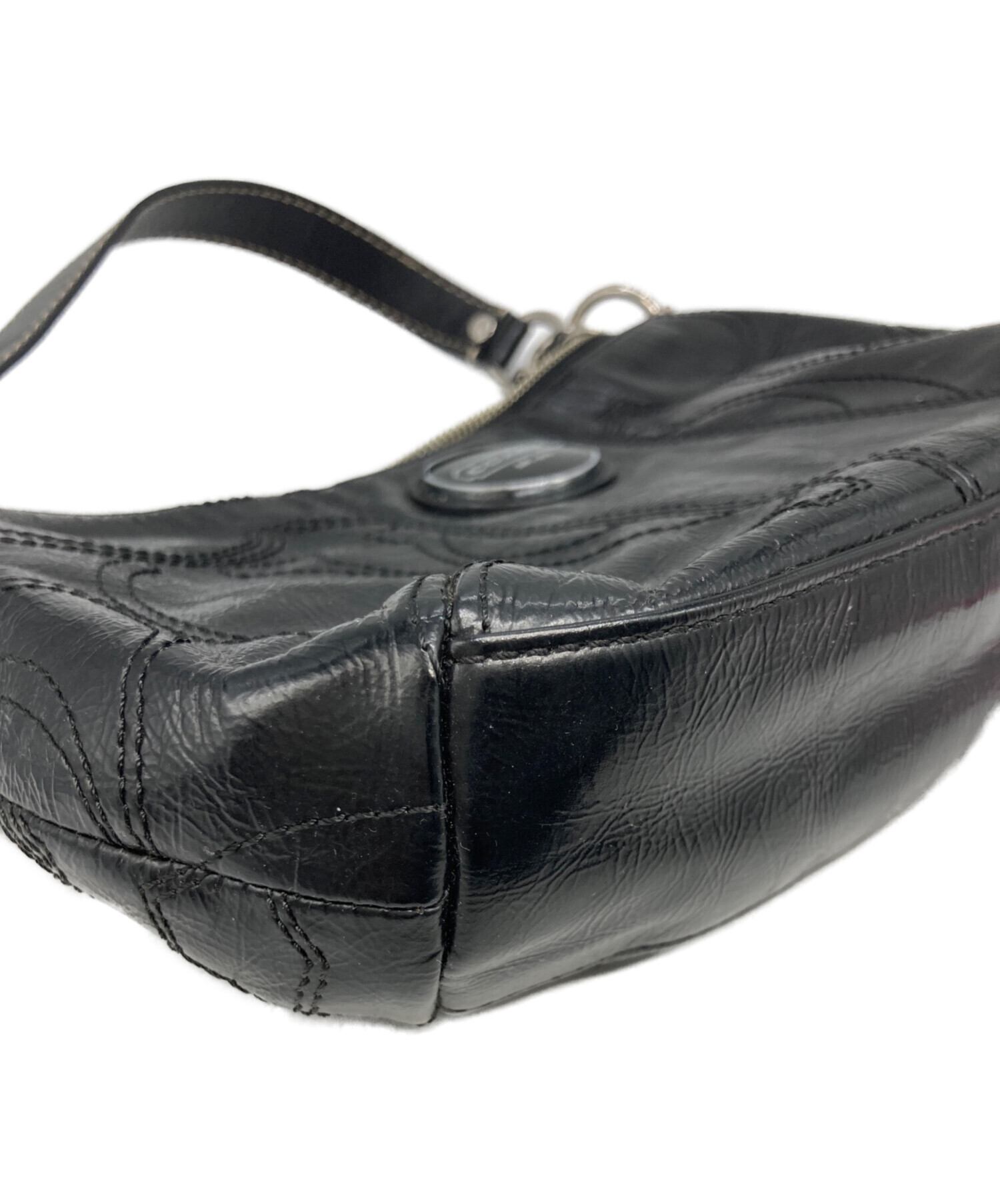 中古・古着通販】COACH (コーチ) ワンショルダーバッグ ブラック
