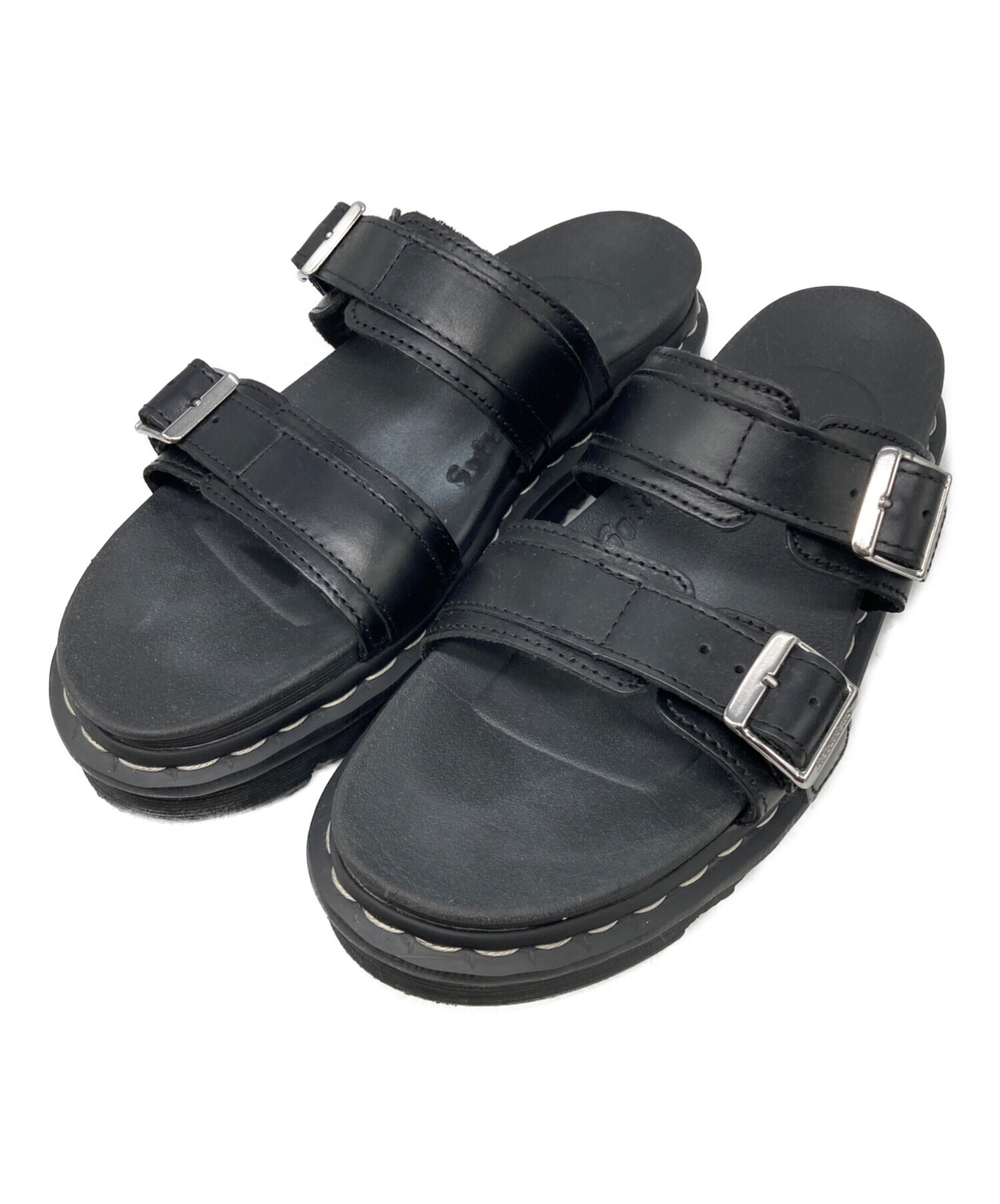 【美品】ドクターマーチン 1461 オルタナティブ ダブルストラップ ブラック 中古・古着通販】Dr.Martens (ドクターマーチン) MYLESダブル