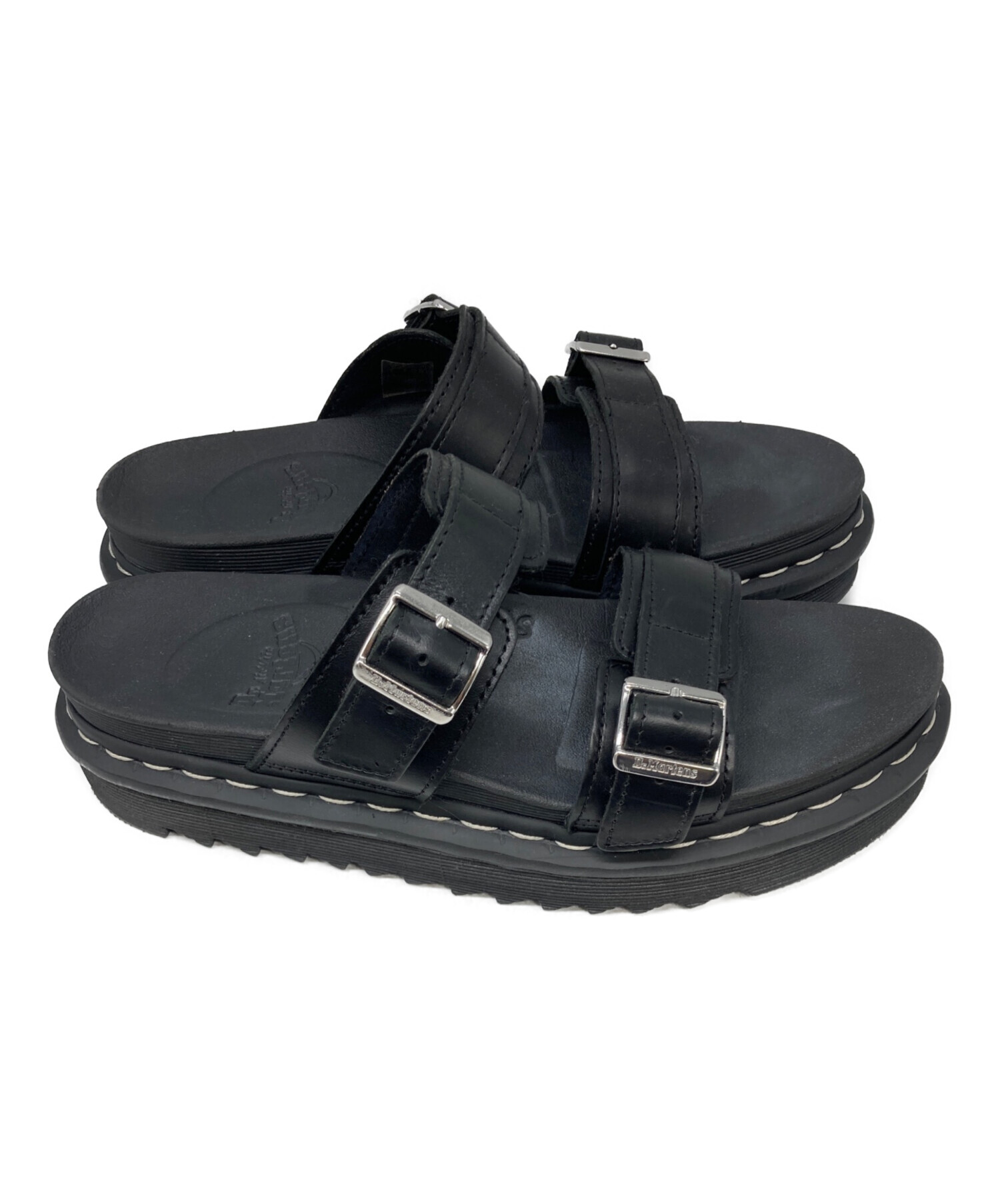 【Dr.Martens サンダル ブラック 厚底 ダブルストラップ 26㎝美品】 中古・古着通販】Dr.Martens (ドクターマーチン) MYLESダブル