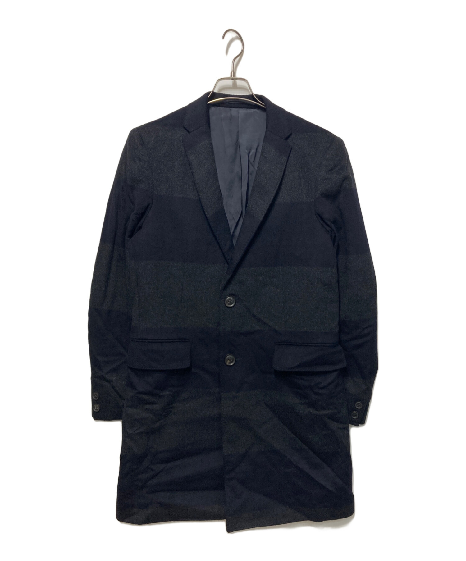 中古衣料まとめ売り 24000 中古・古着通販】sacai (サカイ) ボーダーカシミヤコート ブラック