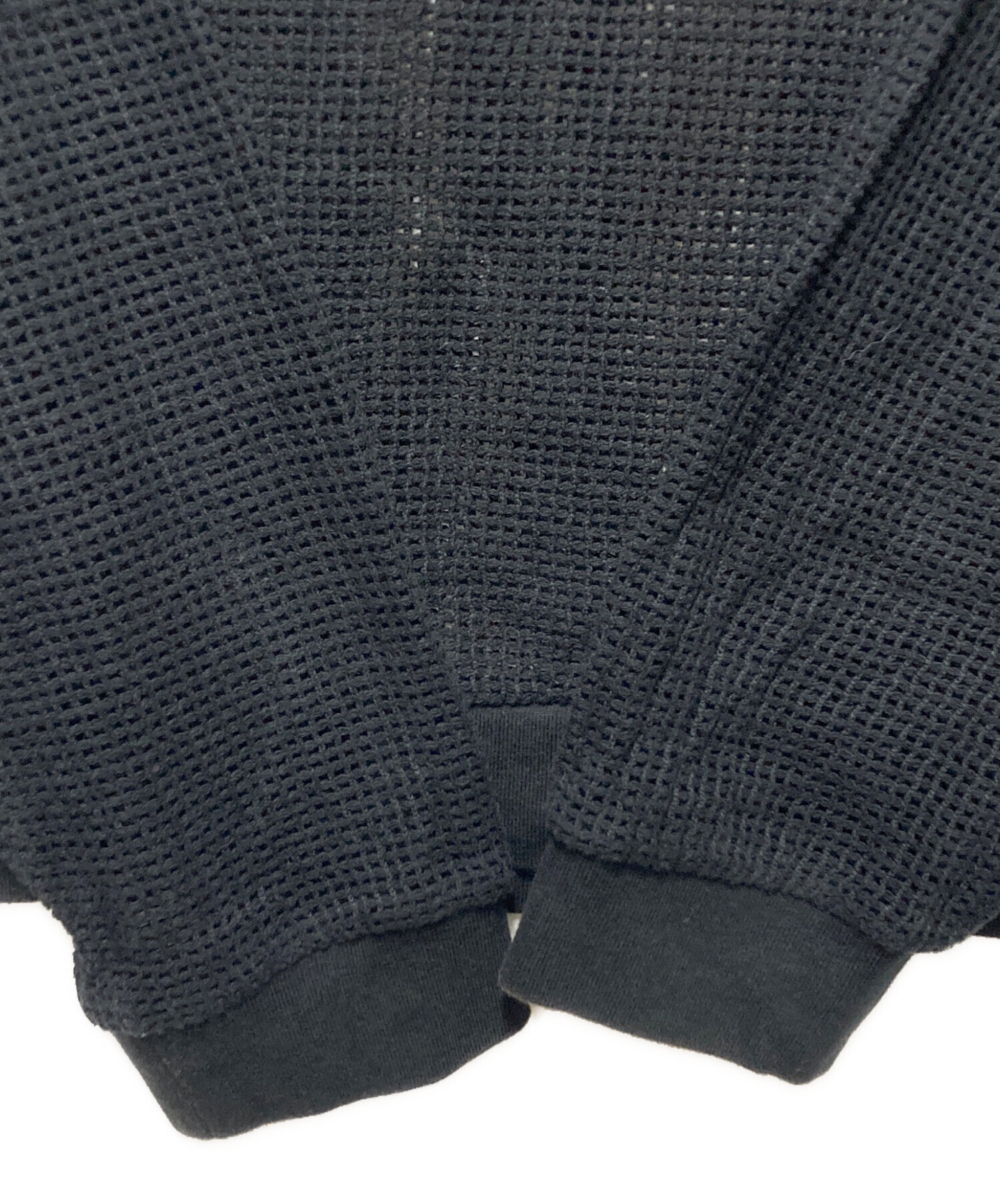 中古・古着通販】stussy (ステューシー) Cotton Mesh LS Crew ブラック