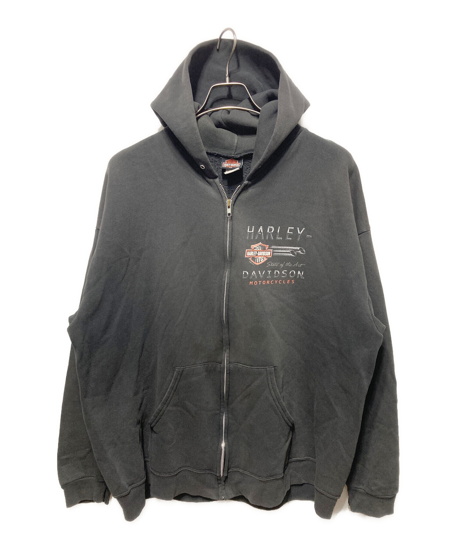 ハーレーダビットソン ジップアップパーカー y2k 中古・古着通販】HARLEY-DAVIDSON (ハーレーダビッドソン) ジップ