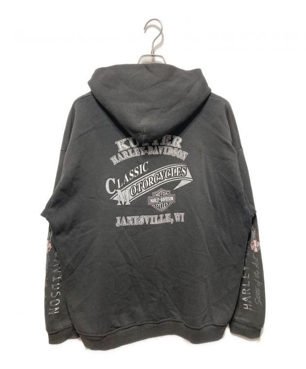 ハーレーダビットソン ジップアップパーカー y2k 中古・古着通販】HARLEY-DAVIDSON (ハーレーダビッドソン) ジップ