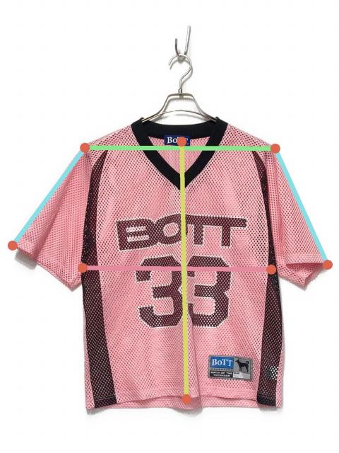 中古・古着通販】BoTT (ボット) メッシュフットボールシャツ ピンク