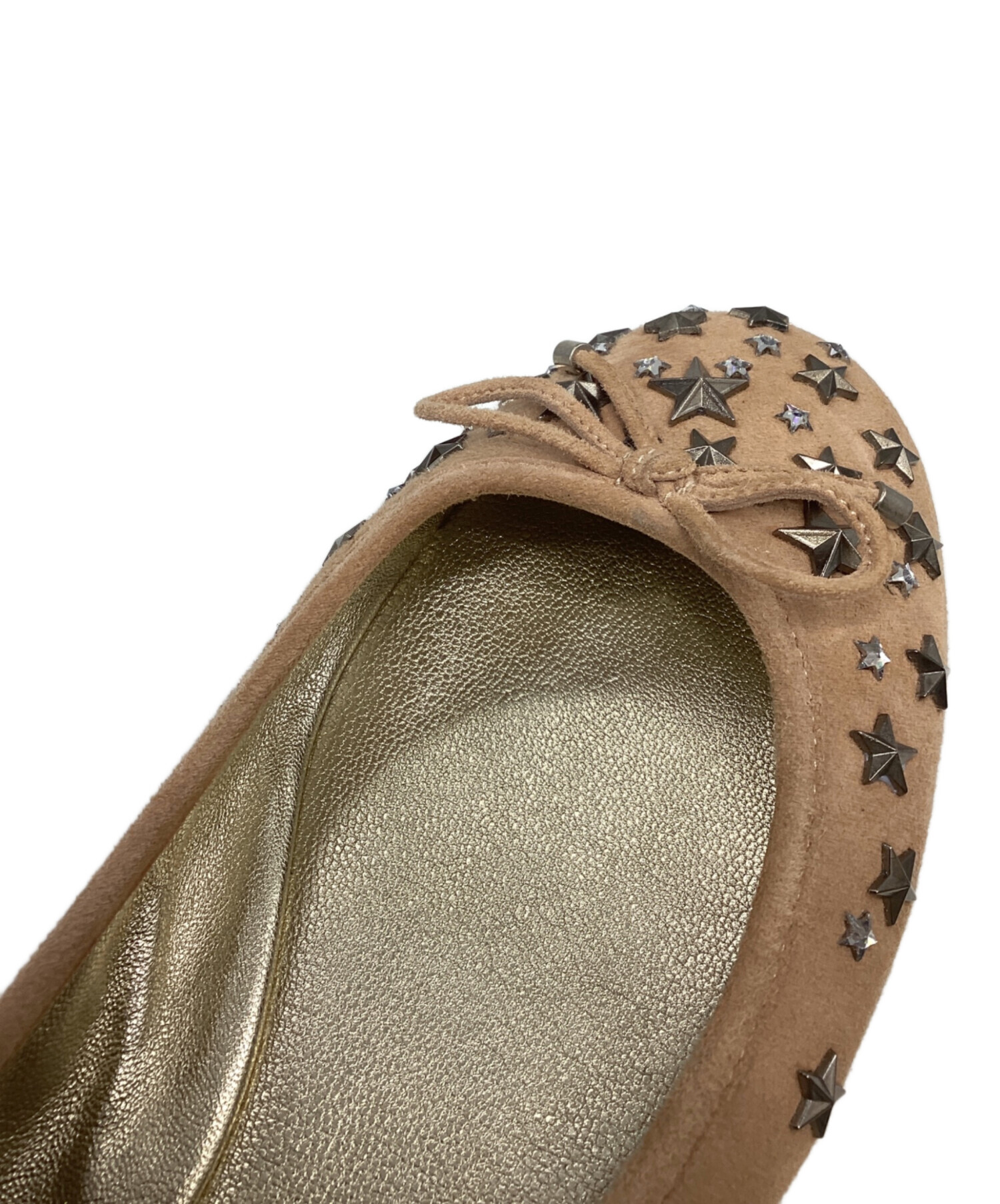 中古・古着通販】JIMMY CHOO (ジミーチュウ) スタッズバレエシューズ