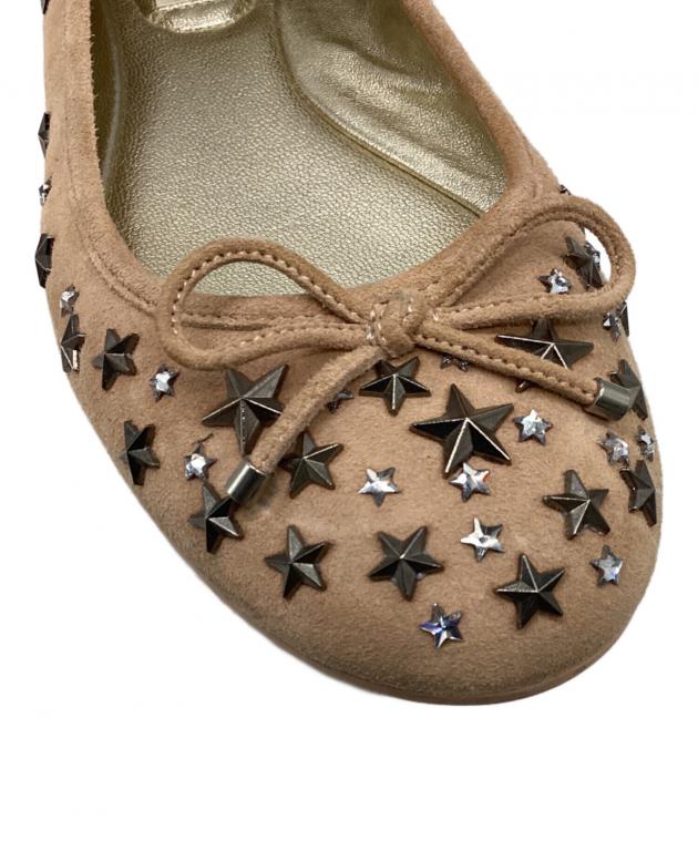 中古・古着通販】JIMMY CHOO (ジミーチュウ) スタッズバレエシューズ