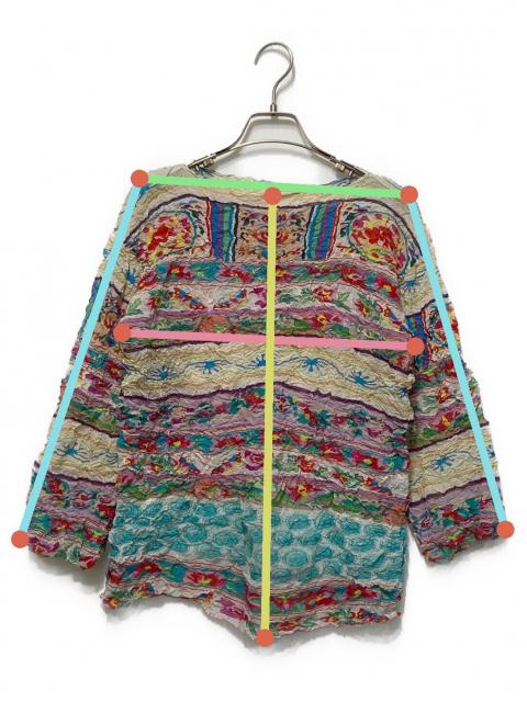 ISSEY MIYAKE ドット柄 プリーツ アシメ ブラウス 古着 中古・古着通販】ISSEY MIYAKE FETE (イッセイミヤケフェット) 総柄
