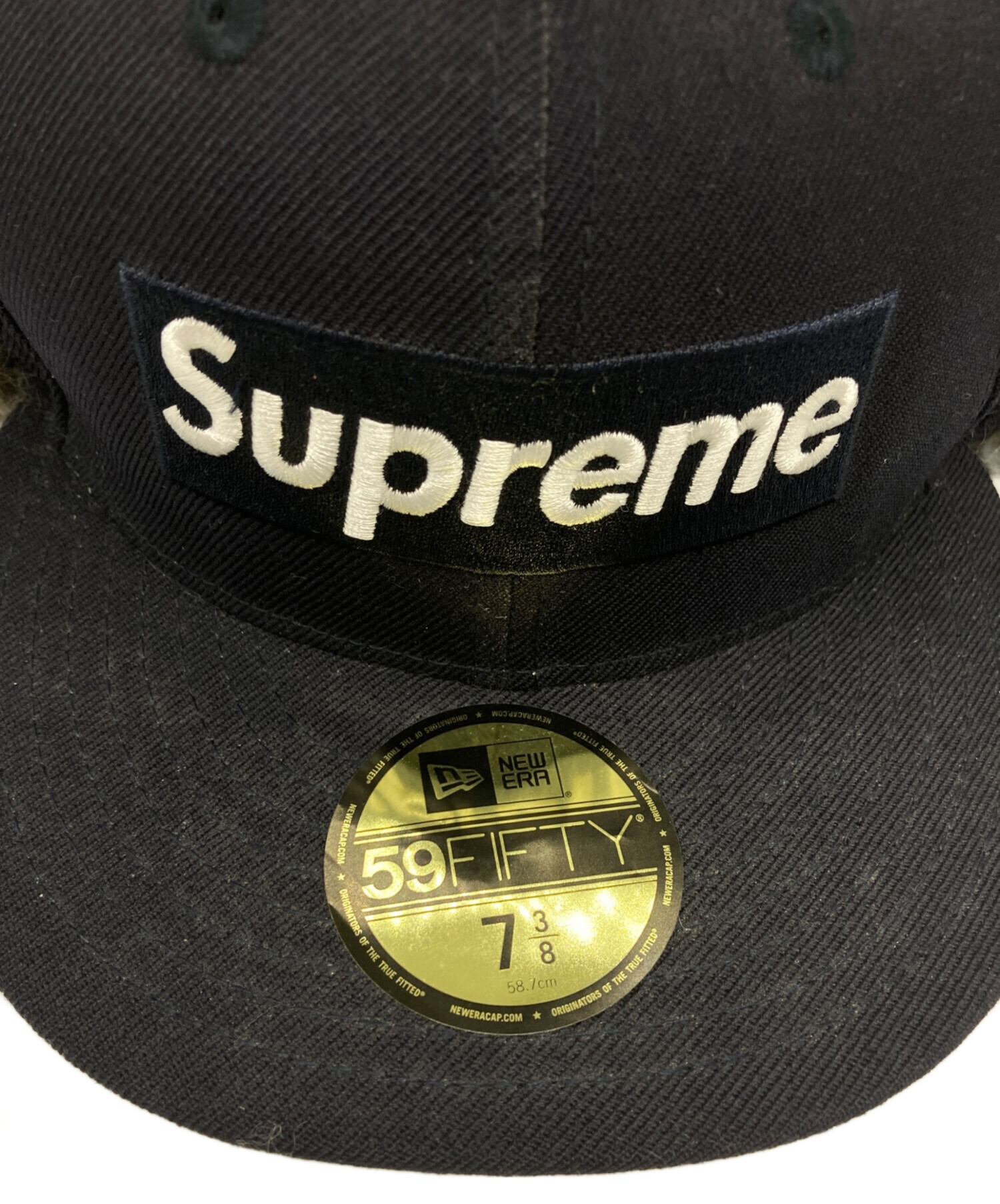 Supreme New Era キャップ ネイビー イエロー 中古・古着通販】New Era (ニューエラ) SUPREME (シュプリーム