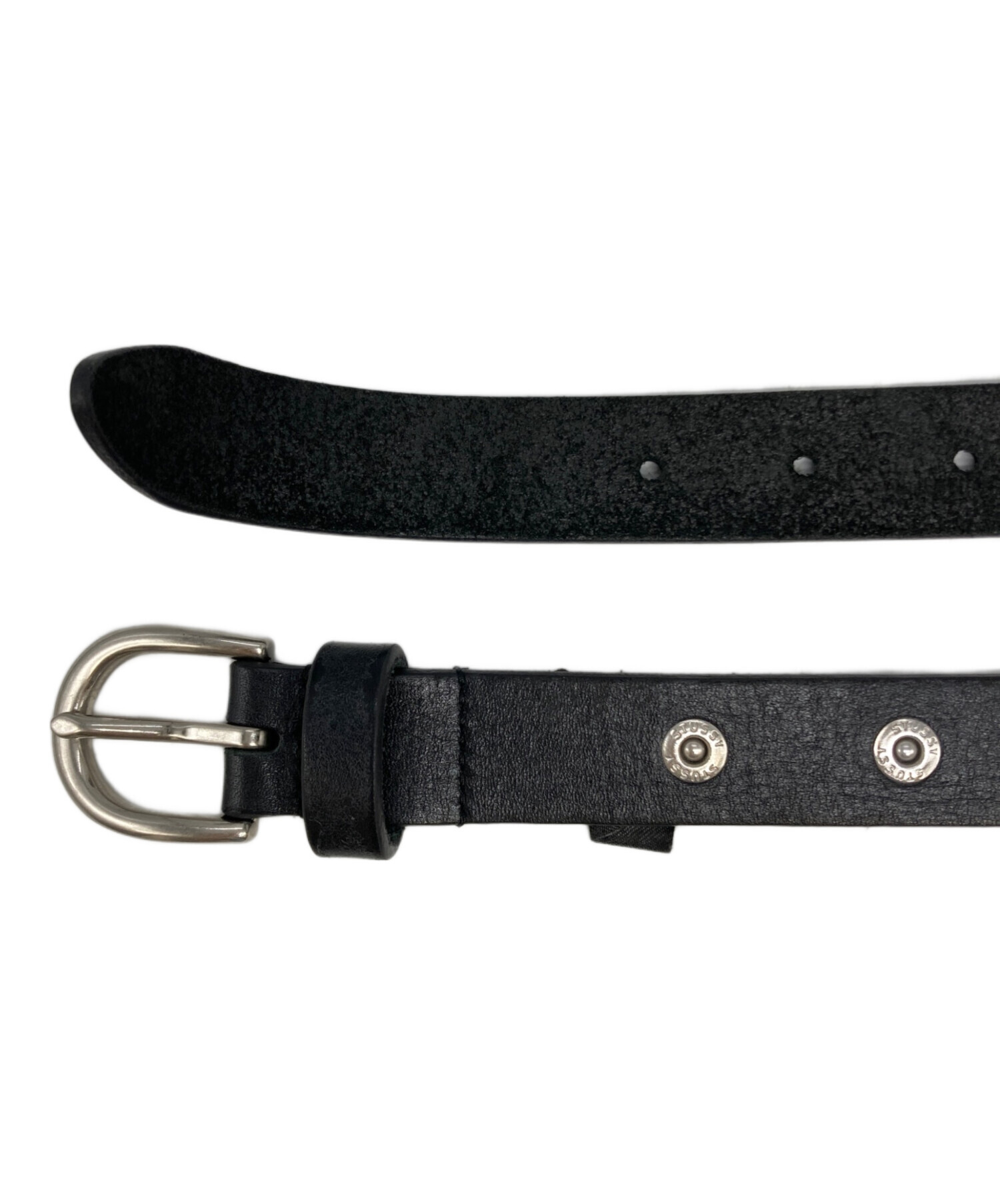 中古・古着通販】stussy (ステューシー) RIVET STUD BELT ブラック