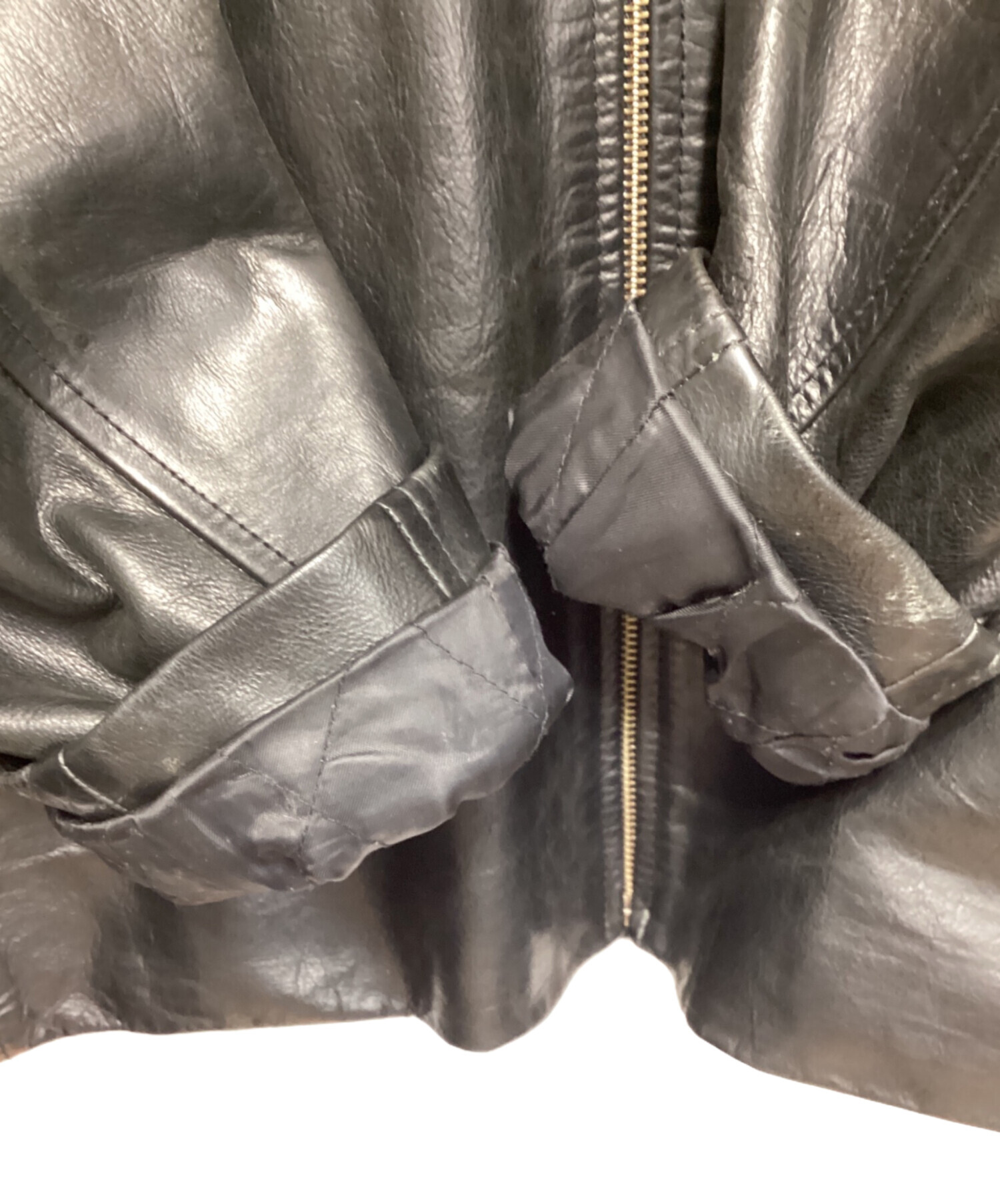 中古・古着通販】GAP (ギャップ) レザージャケット ブラック サイズ:L