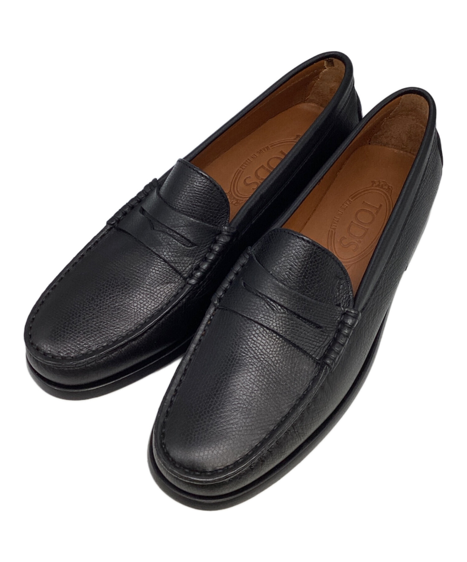 中古・古着通販】TOD'S (トッズ) コインローファー ブラック サイズ:24