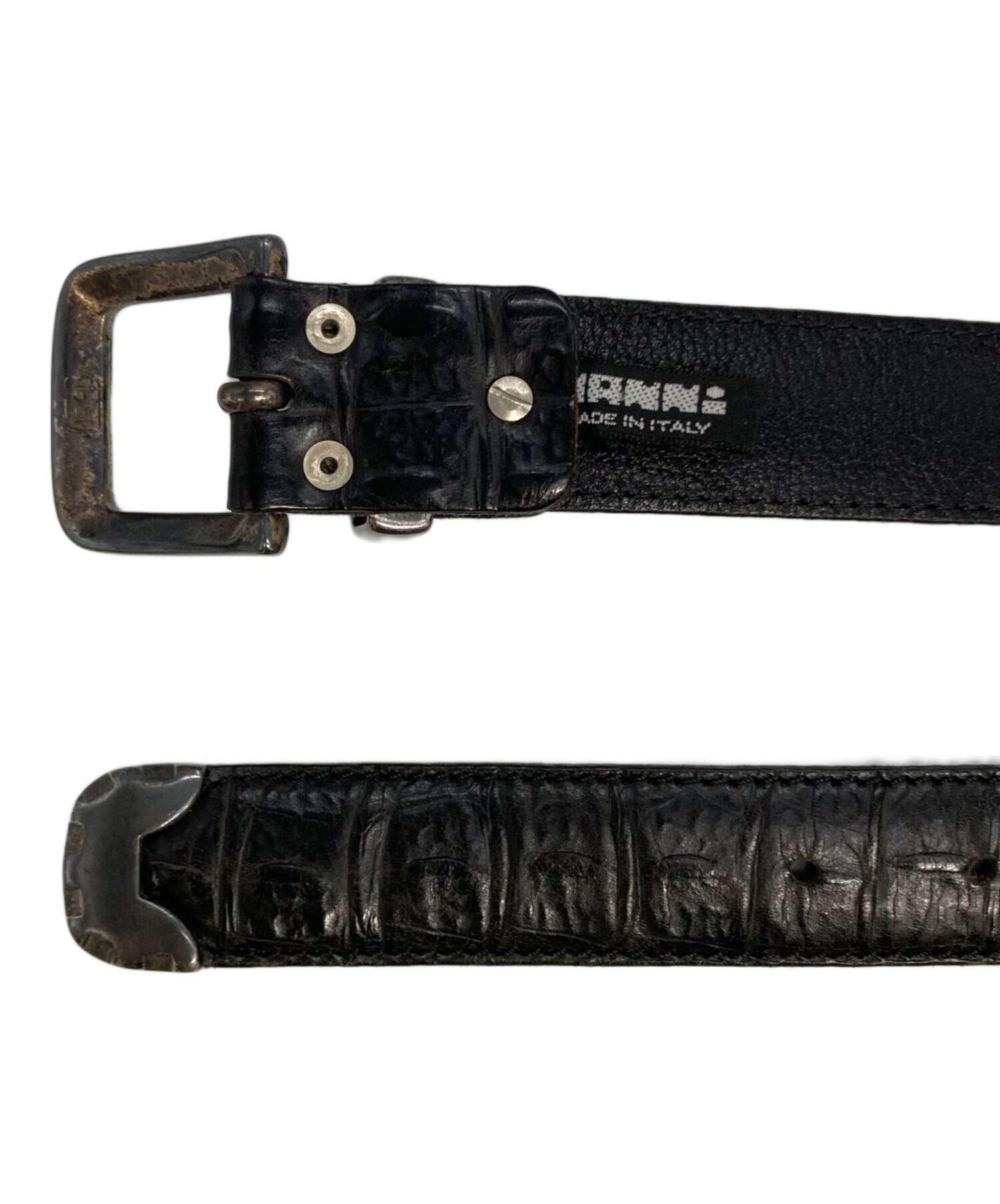 専用ナンニレザーベルト　黒ブラック 中古・古着通販】NANNI (ナンニ) スタッズレザーベルト ブラック
