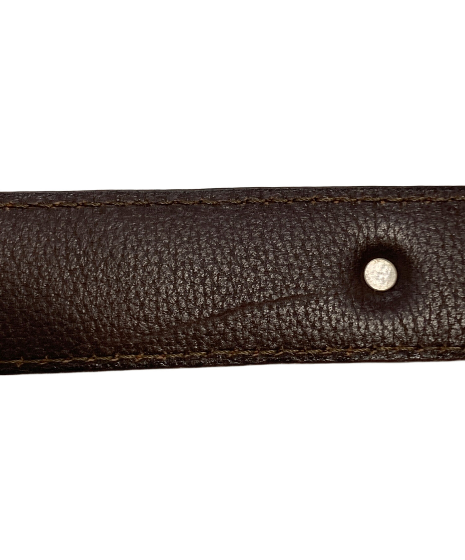 NANNI ダークブラウン メンズベルト【中古品】 中古・古着通販】NANNI (ナンニ) スタッズレザーベルト ブラウン