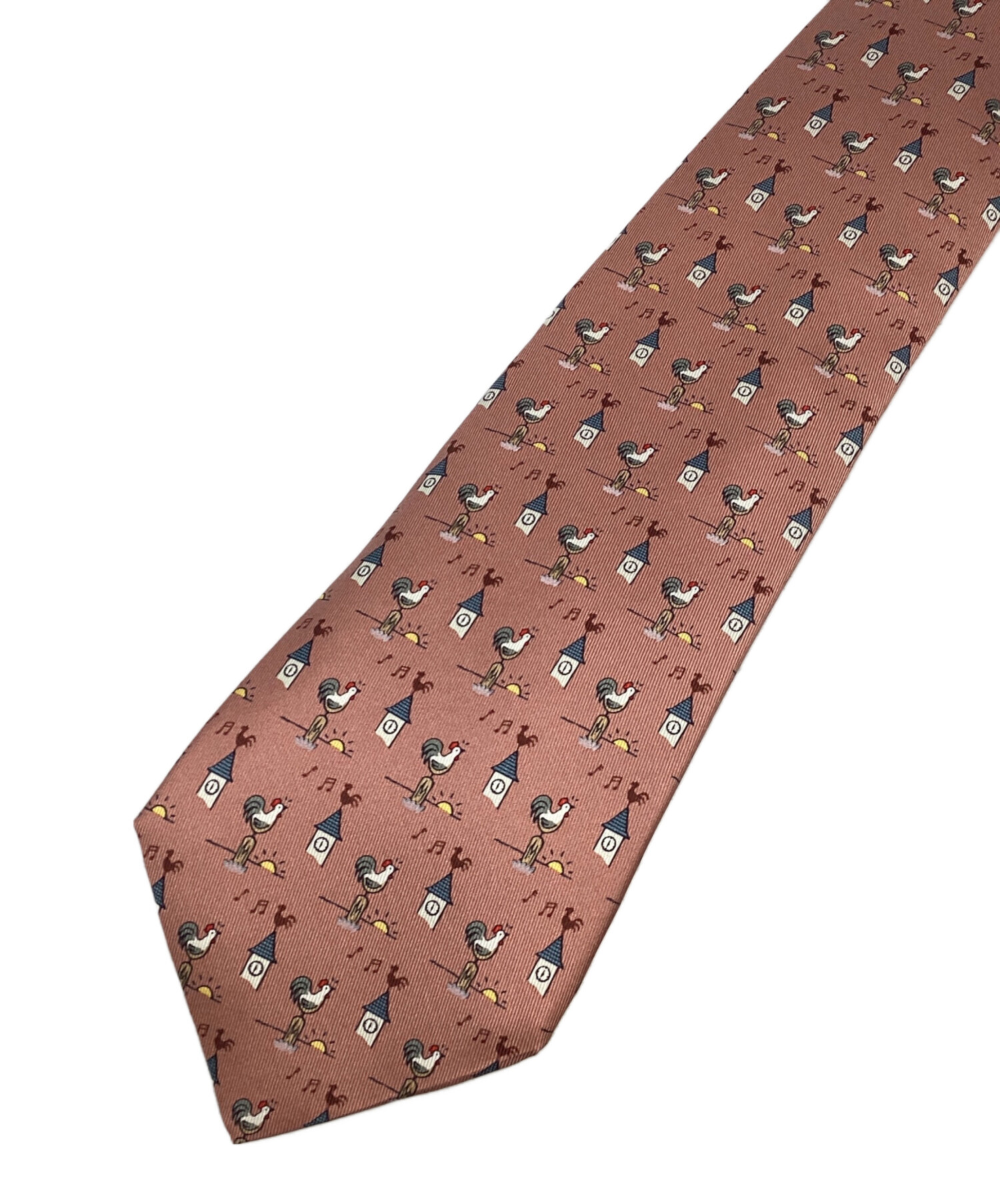 中古・古着通販】HERMES (エルメス) シルクネクタイ ピンク サイズ