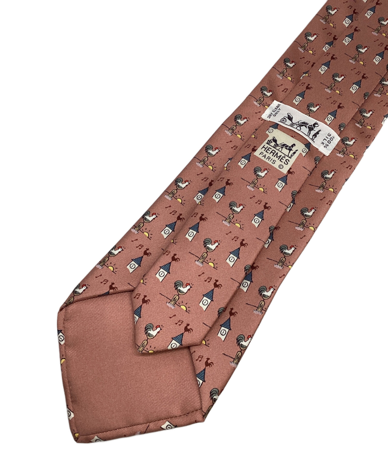 中古・古着通販】HERMES (エルメス) シルクネクタイ ピンク サイズ
