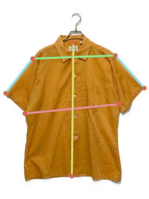ろあ 中古・古着通販】ARROW (アロー) 60'Sオープンカラーシャツ オレンジ