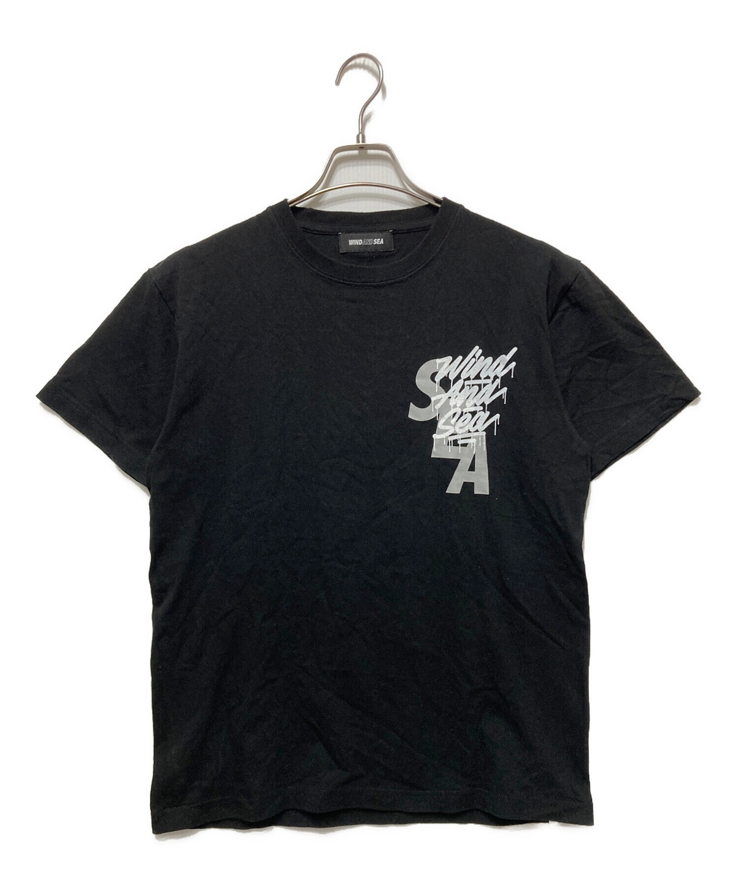 数回着美品 激レアウィンダンシー × リフト Tシャツ S 黒 ヴィンテージ加工 中古・古着通販】WIND AND SEA (ウィンダンシー) Tシャツ ブラック