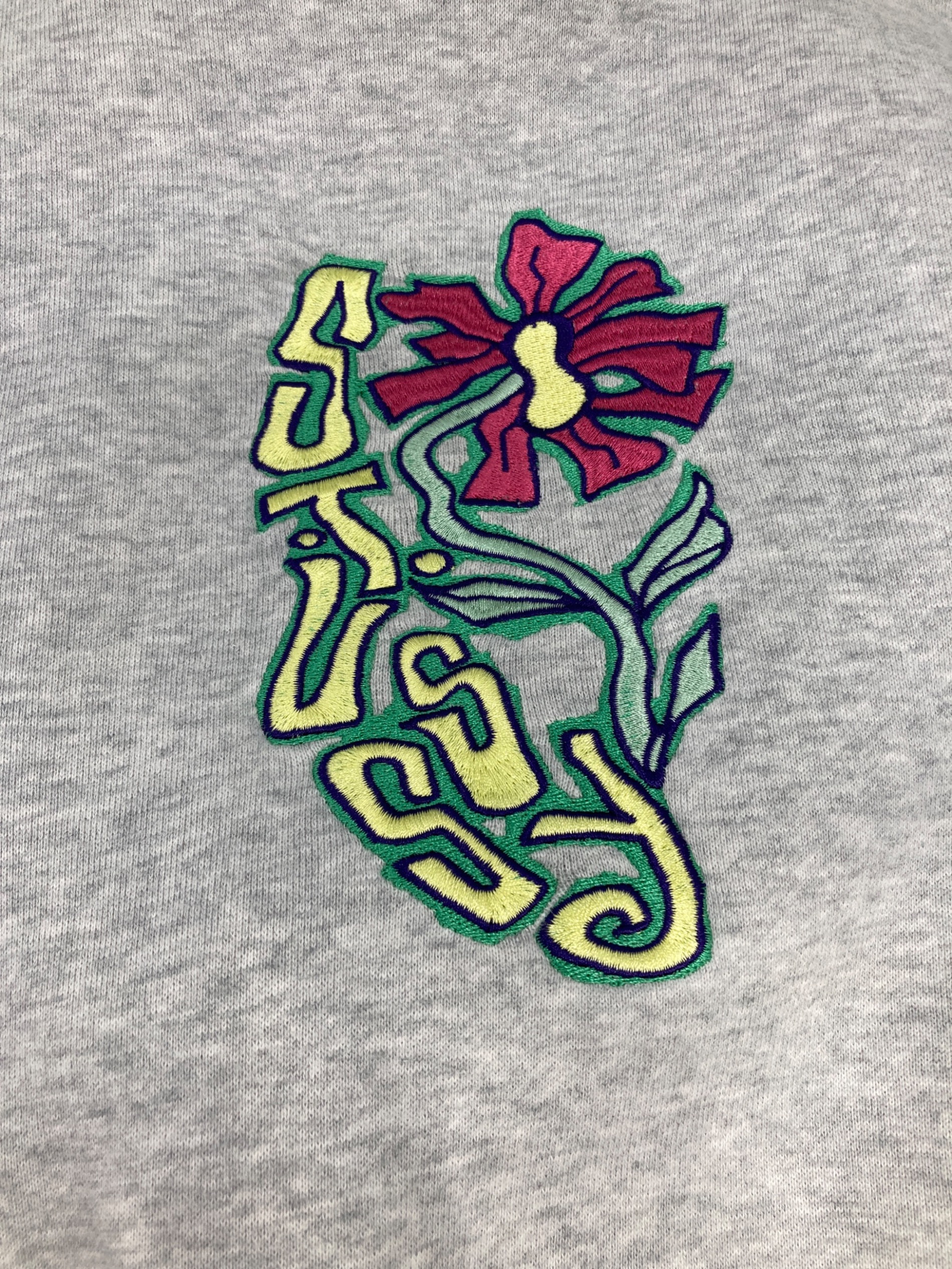 中古・古着通販】stussy (ステューシー) ロゴ刺繍パーカー グレー