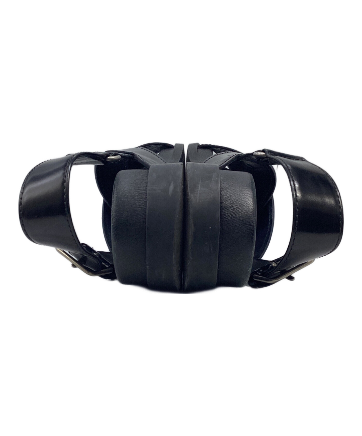 中古・古着通販】PRADA (プラダ) レザーサンダル ブラック サイズ:35