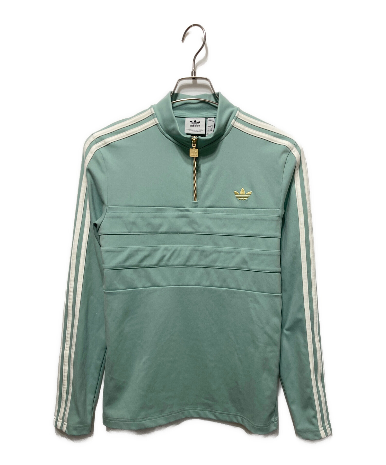 中古・古着通販】adidas (アディダス) ハーフジップジャージ グリーン