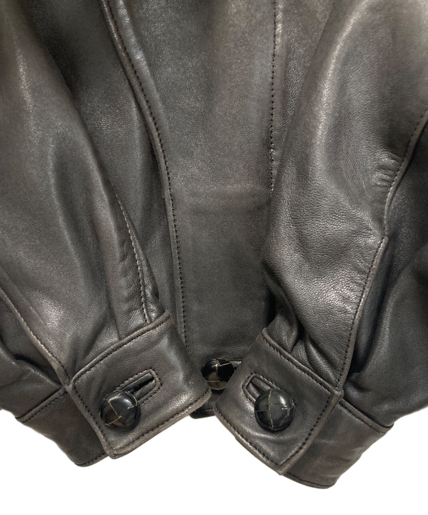 中古・古着通販】Pollini (ポリーニ) レザージャケット ブラック 