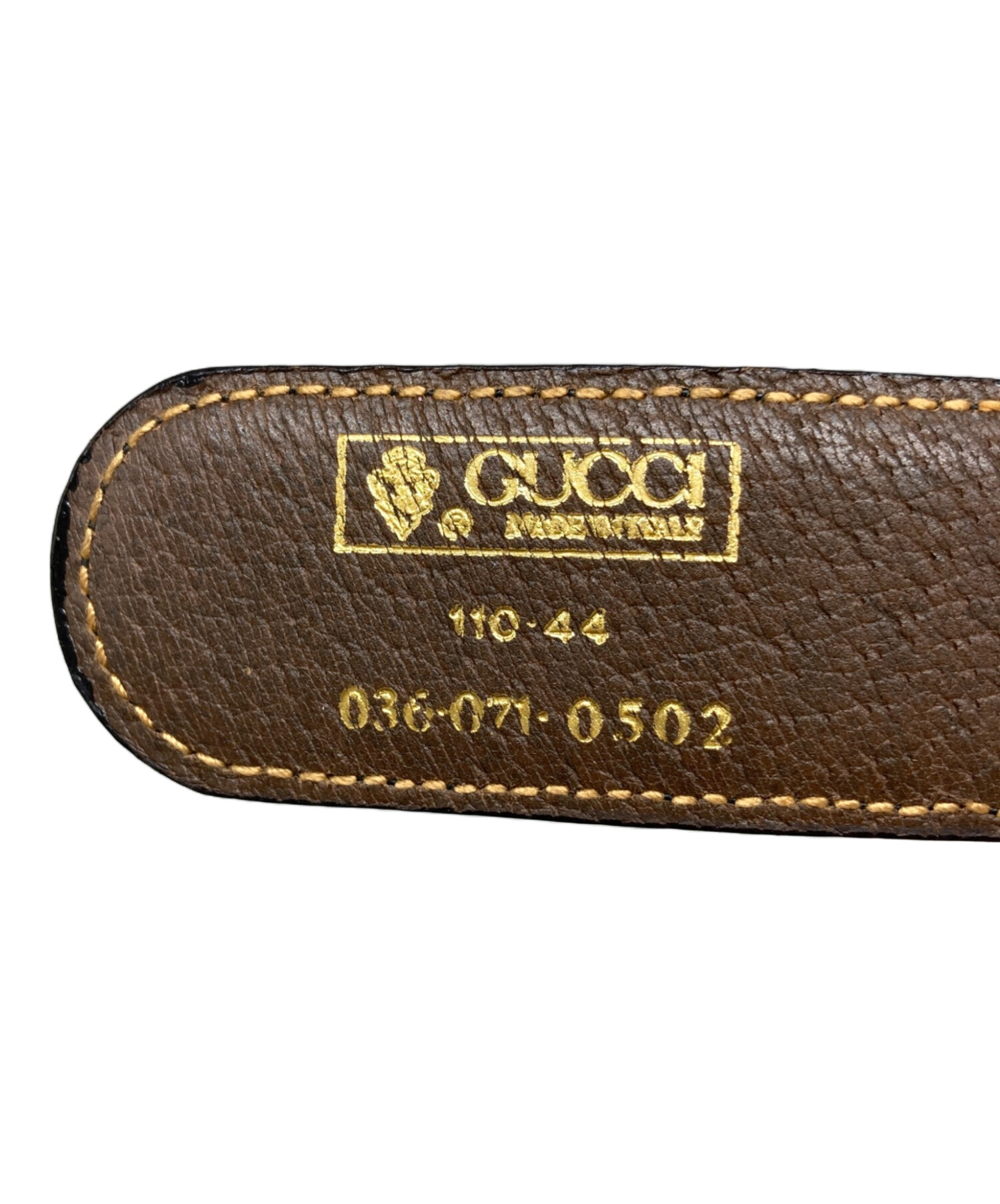 GUCCI★ベルト★レザー★茶色系★ヴィンテージ★美品 中古・古着通販】GUCCI (グッチ) オールドレザーベルト ブラック