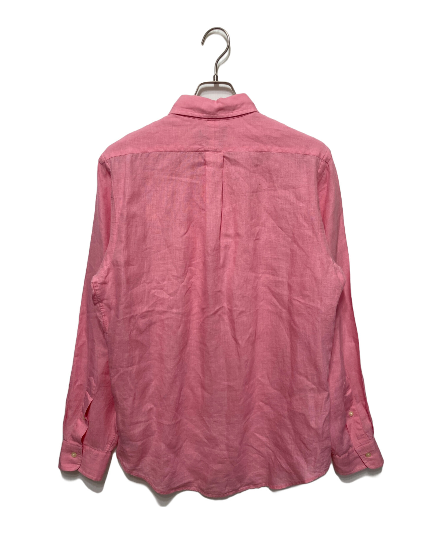 美品✨ POLO ポロラルフローレン リネンシャツ パフスリーブ 麻100% 美品 ポロラルフローレン 現行QR リネンシャツ パフスリーブ 中古