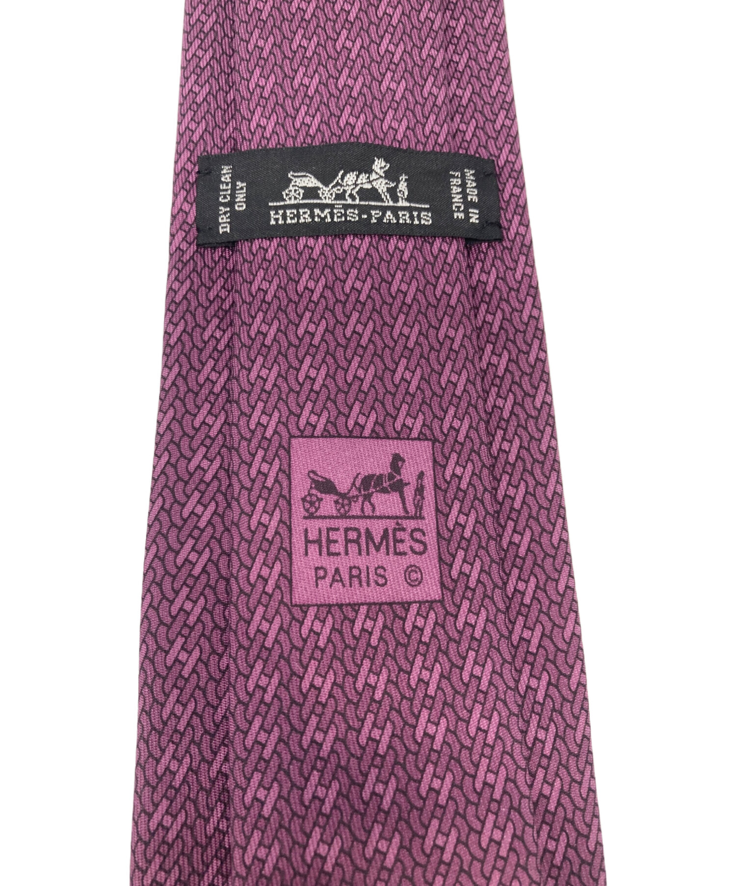 中古・古着通販】HERMES (エルメス) ネクタイ パープル サイズ:159×7