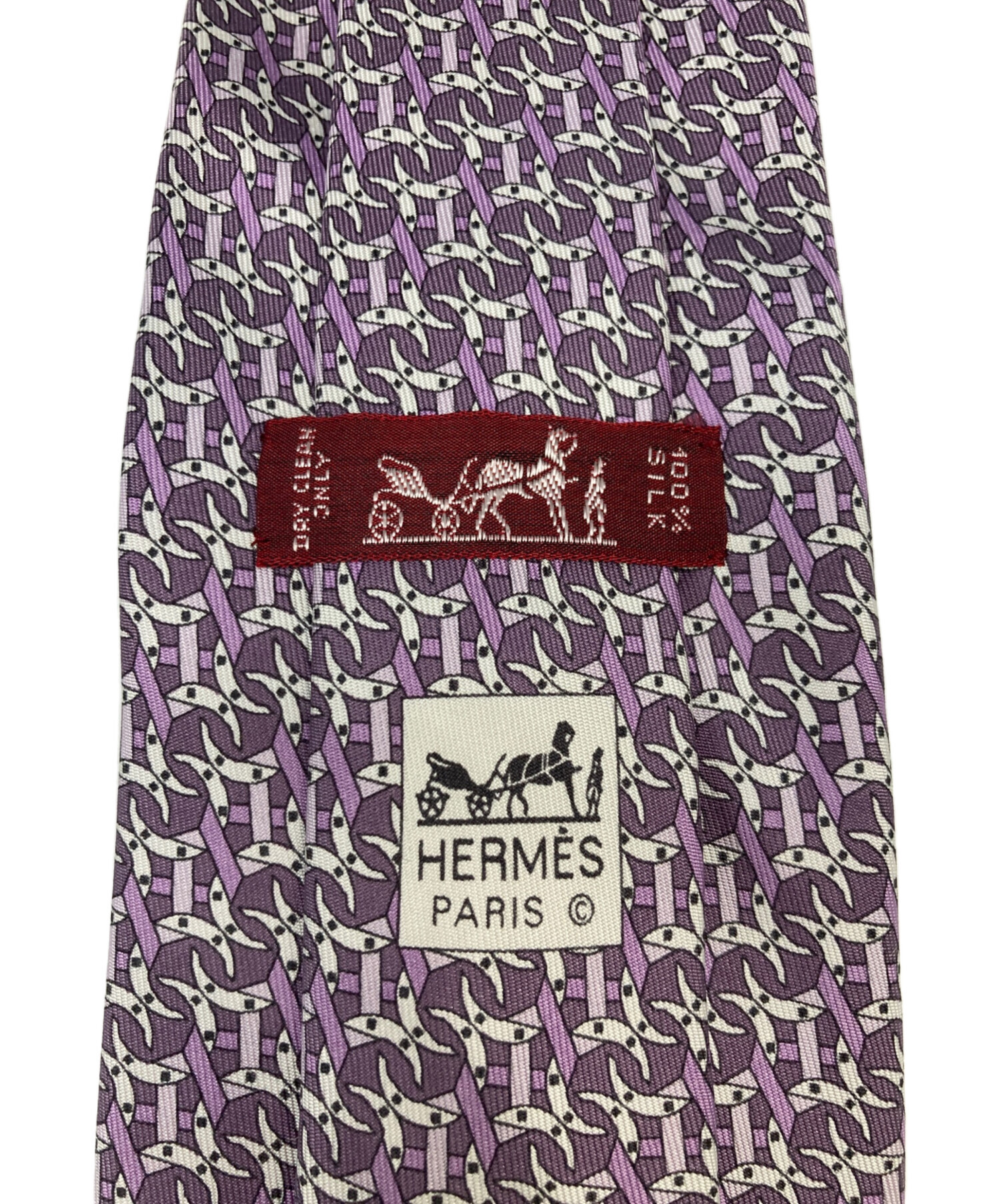中古・古着通販】HERMES (エルメス) ネクタイ パープル サイズ:158×8.5