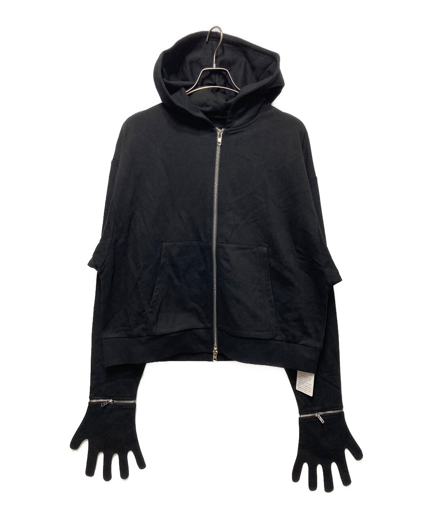 ふく出品 中古・古着通販】USED (ユーズド) Glove Zip Hoodie ブラック サイズ