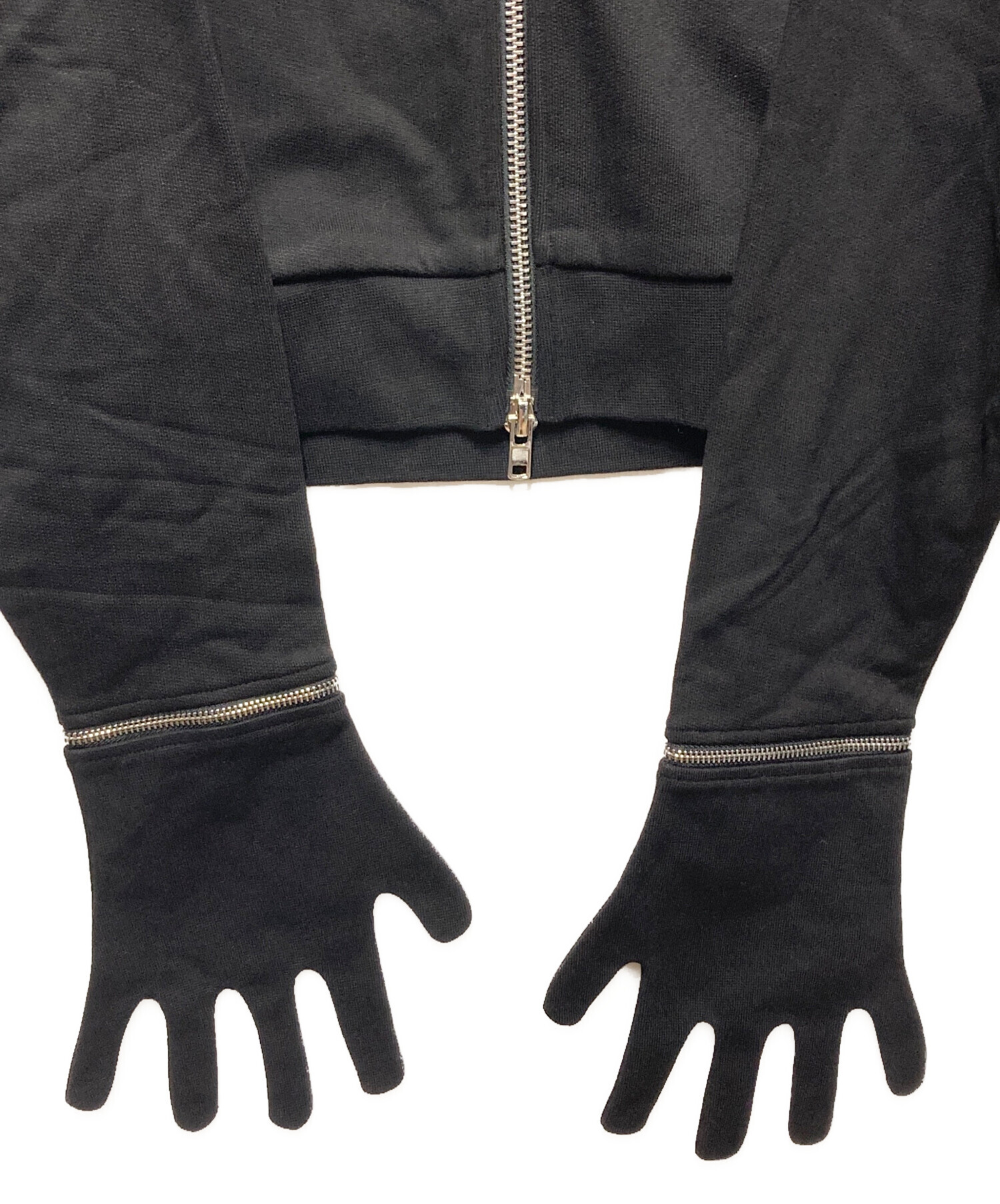 中古・古着通販】USED (ユーズド) Glove Zip Hoodie ブラック サイズ