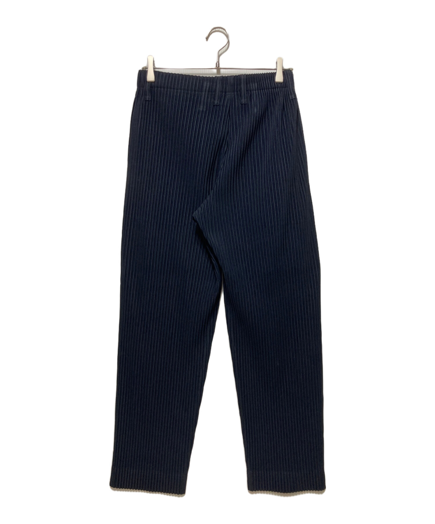 t*e様 ISSEY MIYAKE プリーツ加工 パンツ ネイビー 中古・古着通販】HOMME PLISSE ISSEY MIYAKE (オム プリッセ イッセイ
