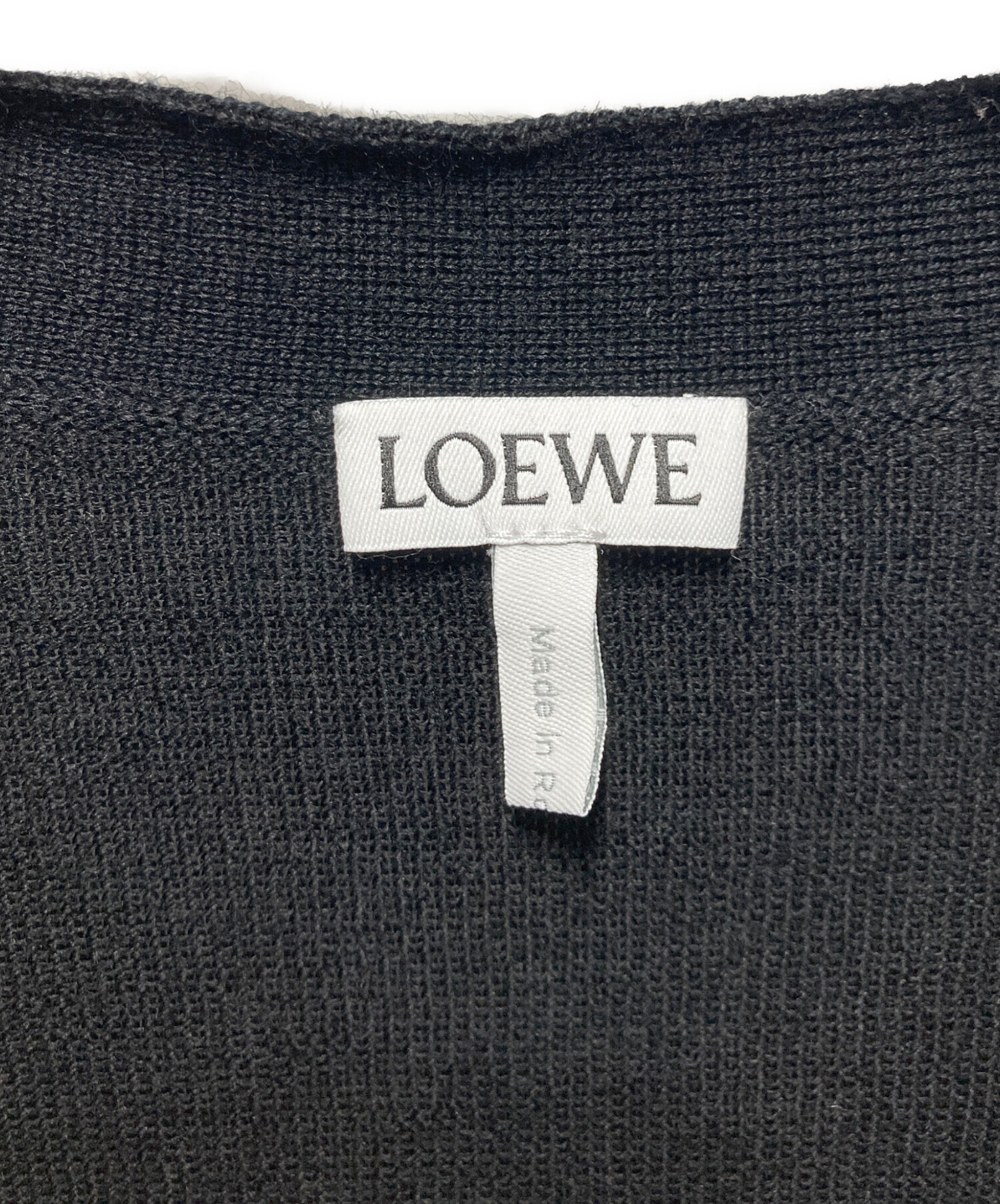中古・古着通販】LOEWE (ロエベ) アナグラム刺繍Vネックカーディガン