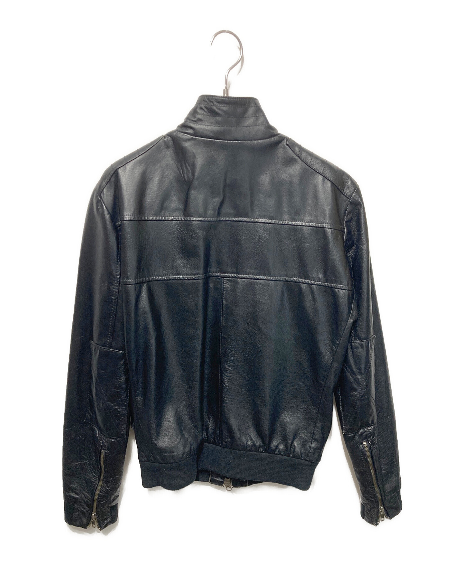 中古・古着通販】VINTAGE (ヴィンテージ) レザージャケット ブラック