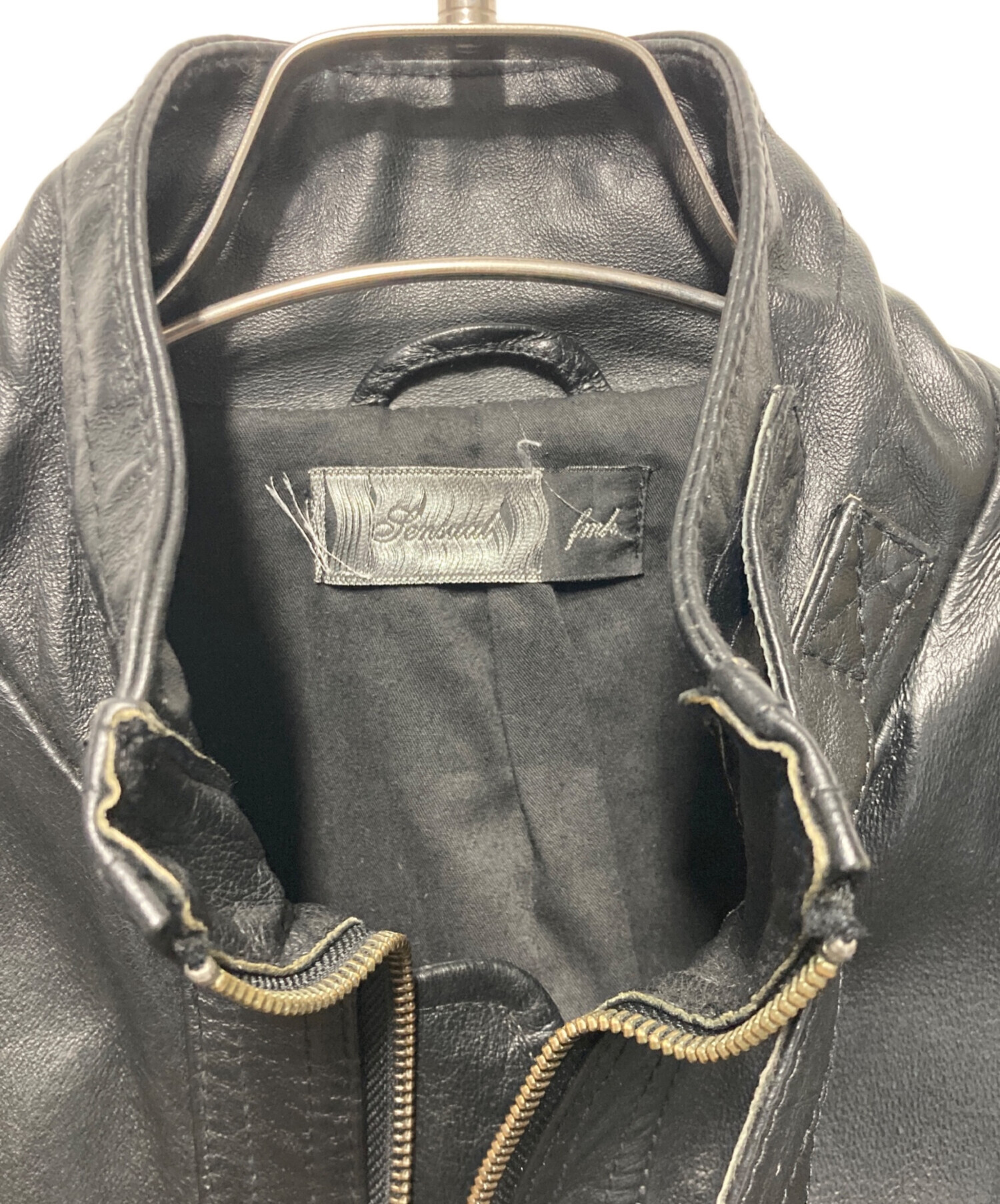 中古・古着通販】VINTAGE (ヴィンテージ) レザージャケット ブラック