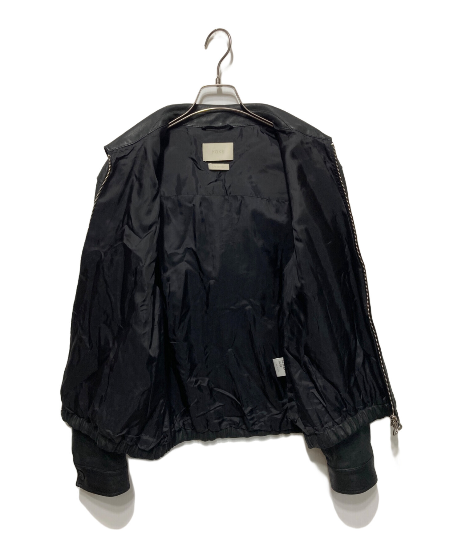 YOKE ゴートレザージップブルゾンsize3 中古・古着通販】YOKE (ヨーク) LEATHER ZIP BLOUSON/レザージップ