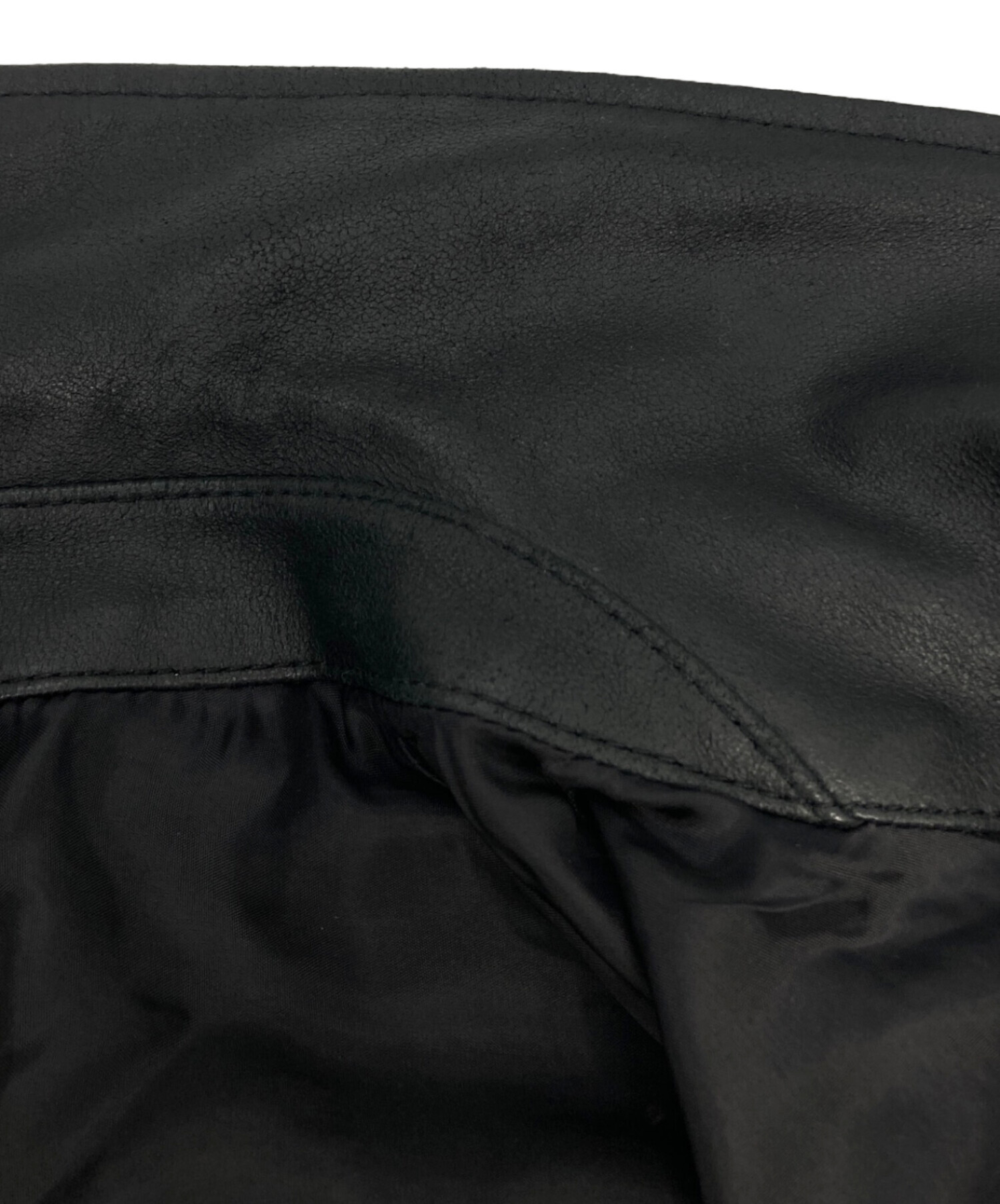 中古・古着通販】YOKE (ヨーク) LEATHER ZIP BLOUSON/レザージップ