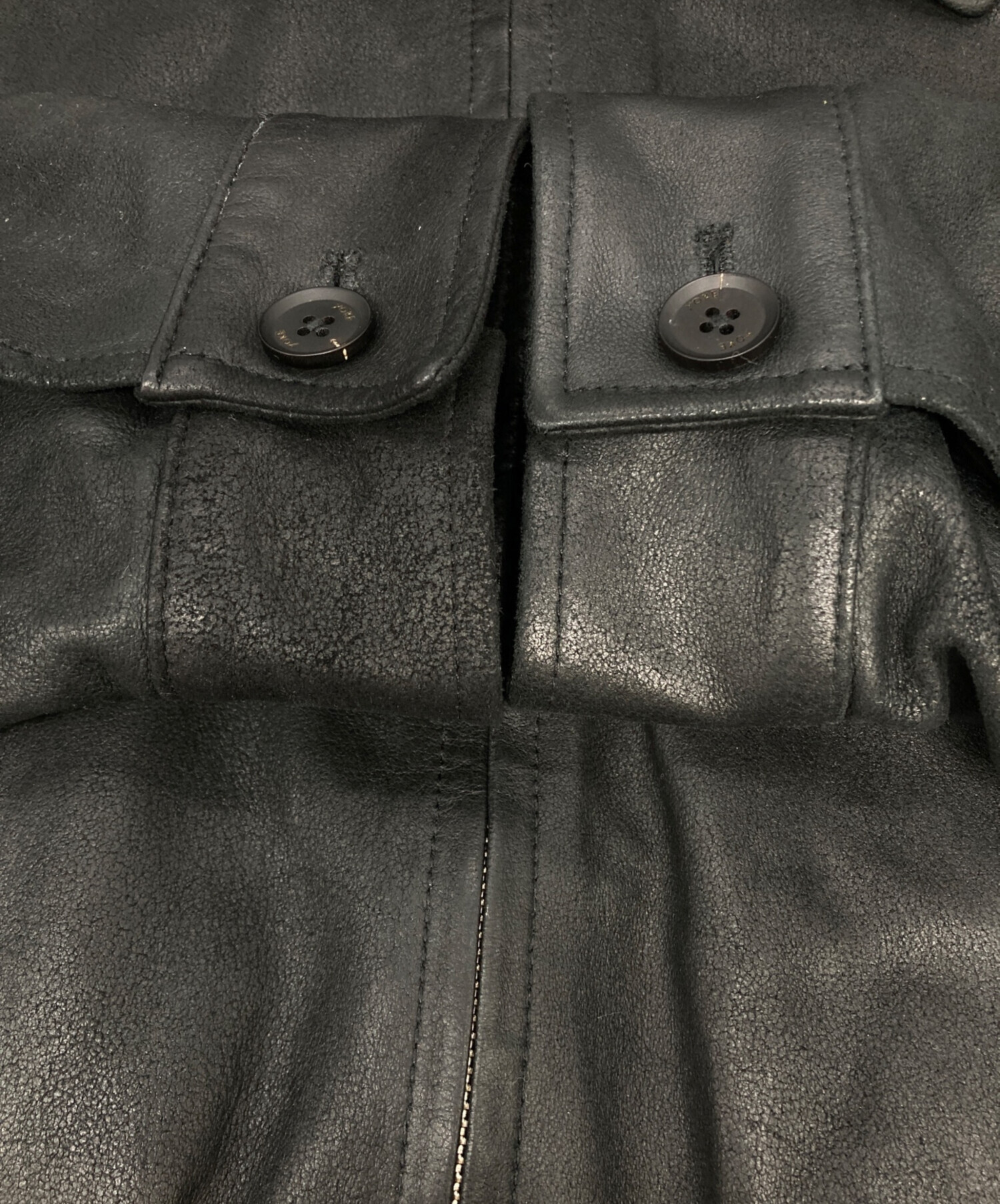 中古・古着通販】YOKE (ヨーク) LEATHER ZIP BLOUSON/レザージップ