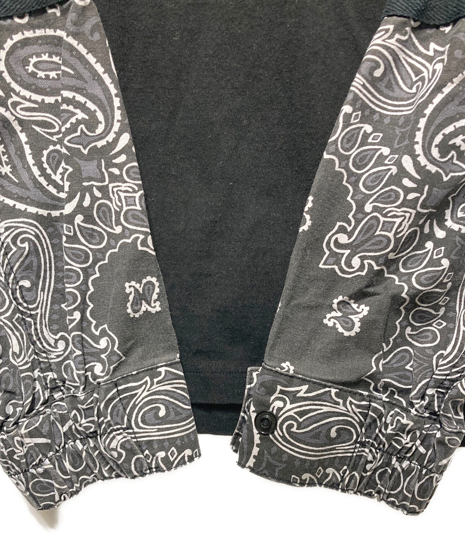 中古・古着通販】sacai (サカイ) Bandana Print L/S T-Shirt ブラック